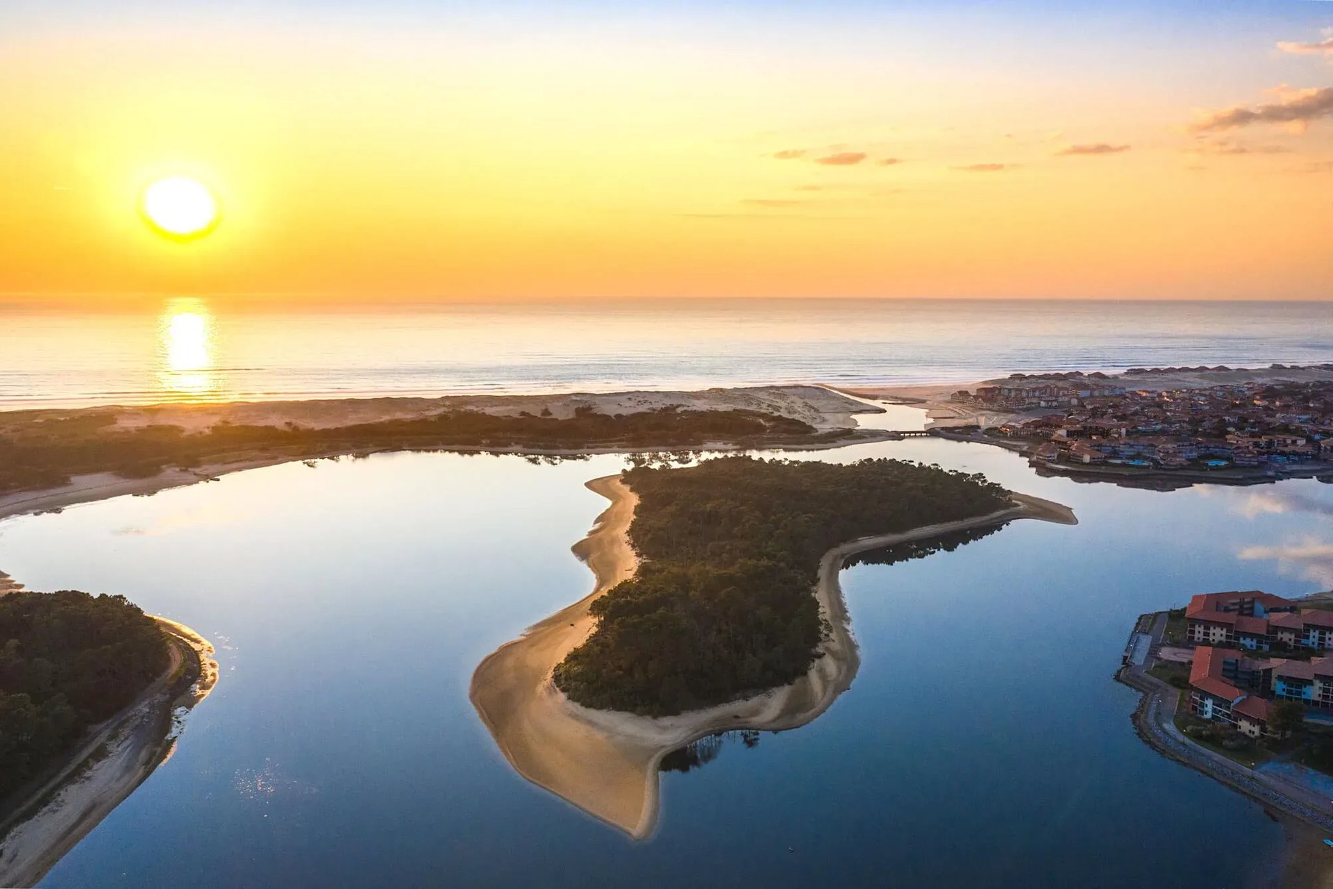 Photo d'une vue panoramique sur Vieux-Boucau dans Les landes