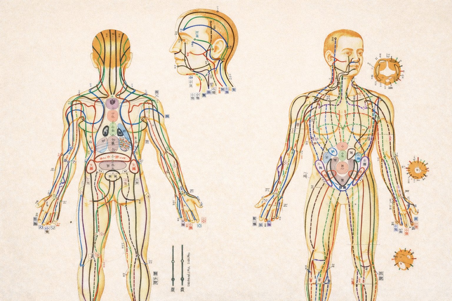mappa meridiani shiatsu masunaga