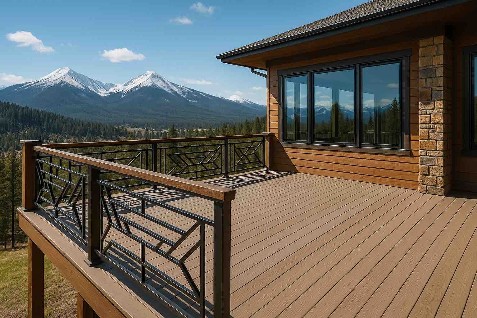 Custom metal outdoor railing in Missoula