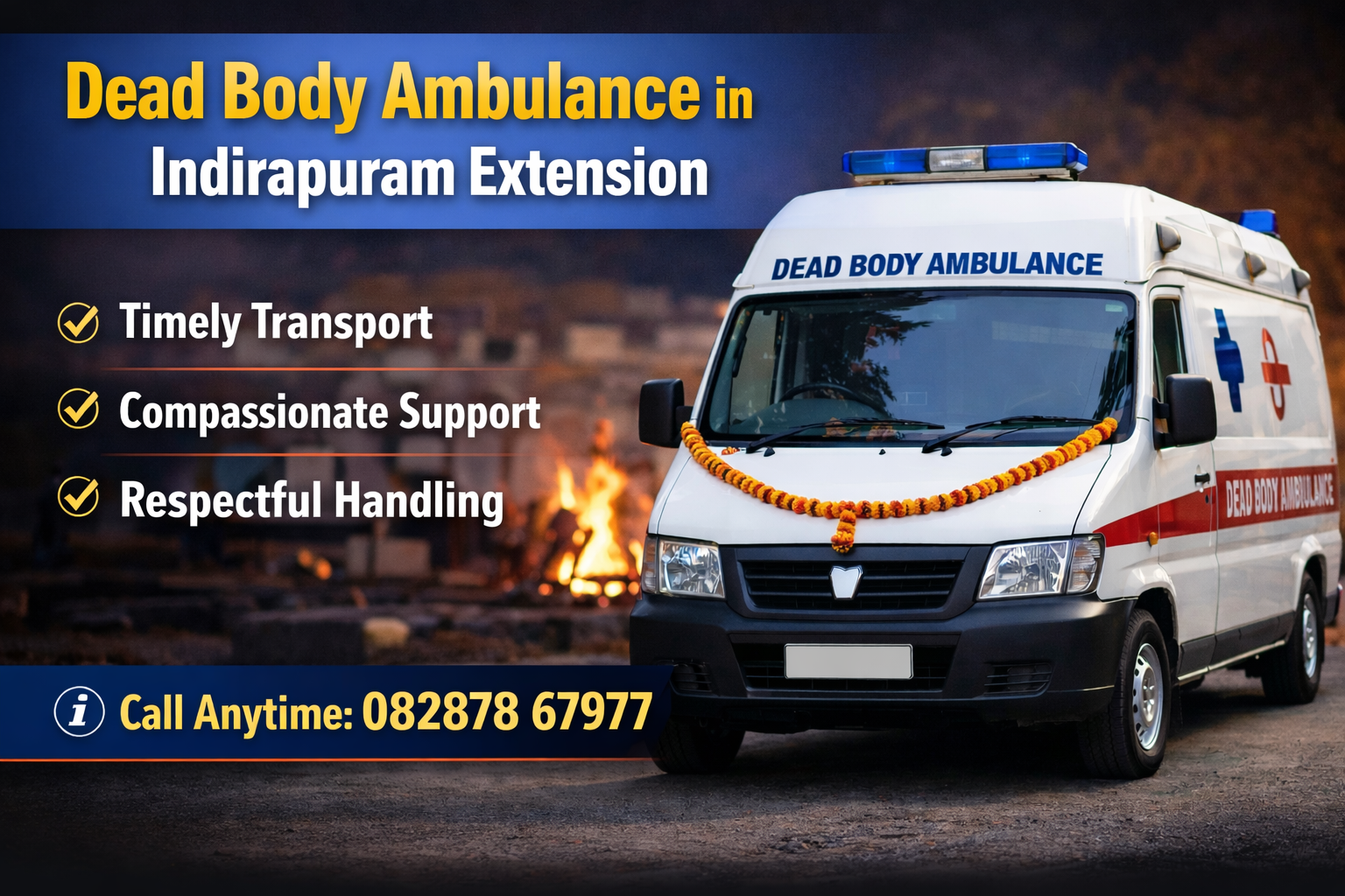 Dead Body Ambulance in Indirapuram Extension 