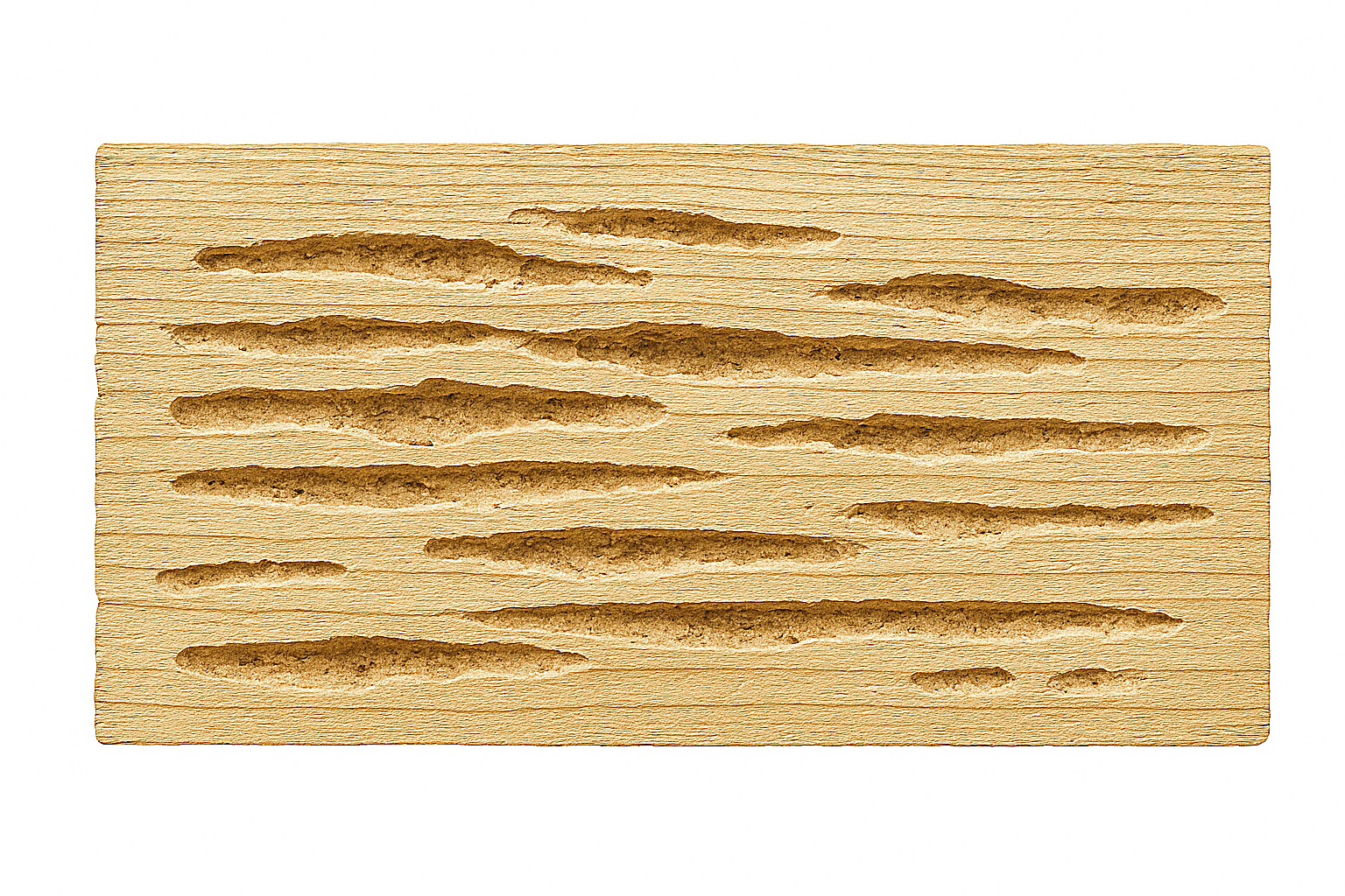 Dégâts causés par le capricorne des maisons dans une charpente