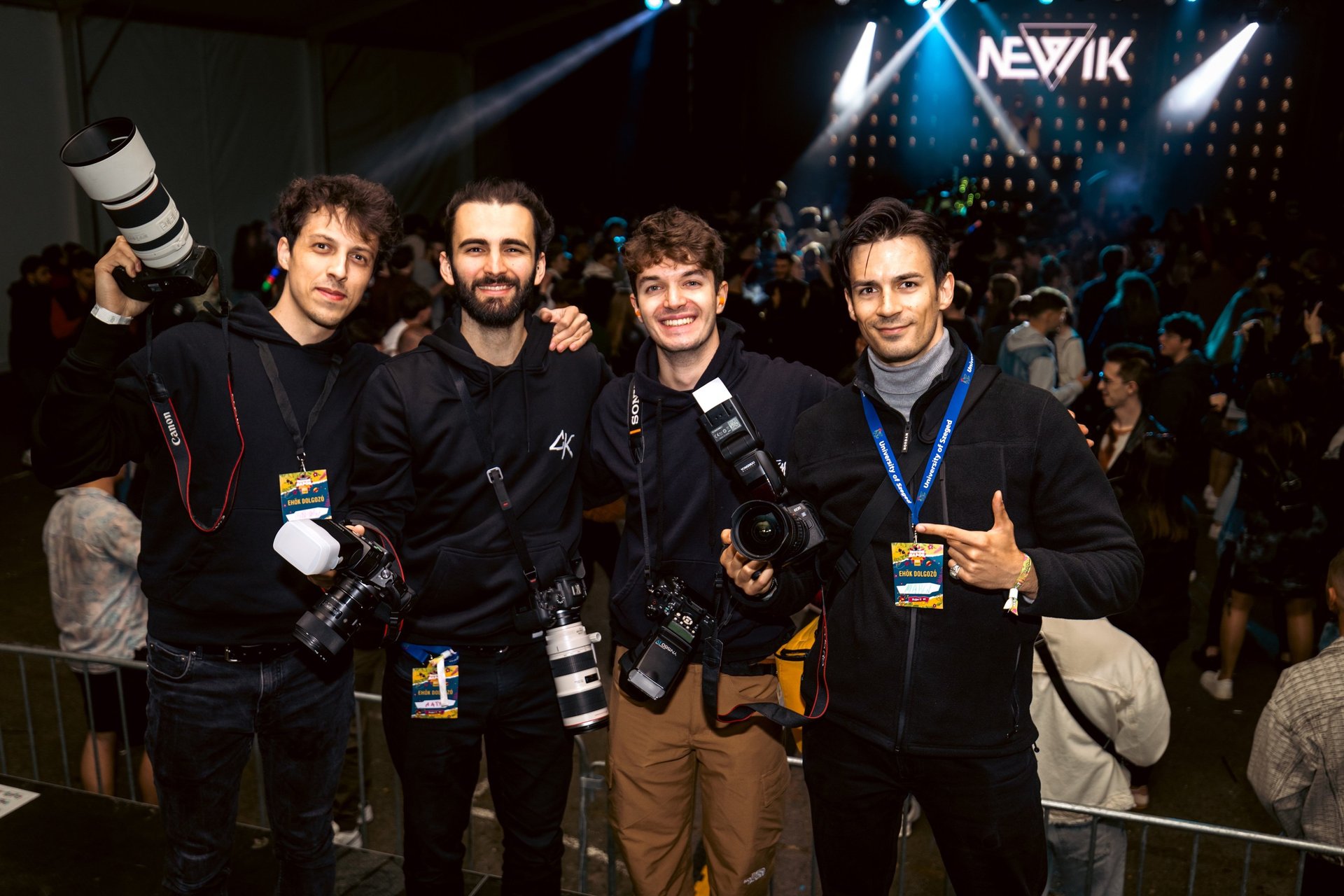 Vass Gergo at Work with his Team