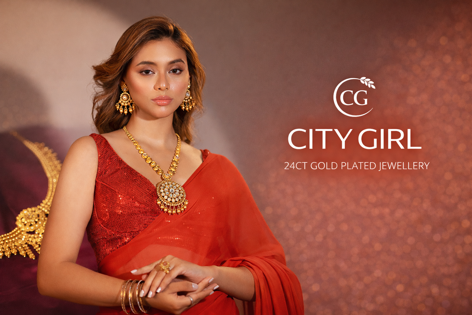 City Girl Jewellery - 24carat gold plated jewellery - City Gold Imitation Jewellery Bridal Wear