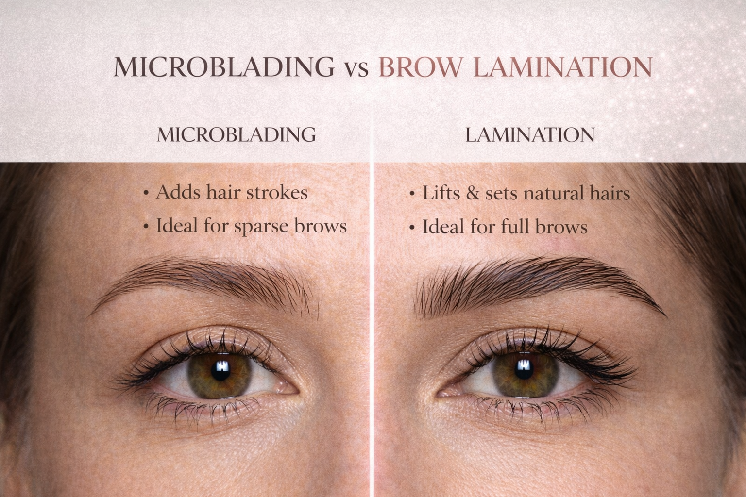 microblading vs brow lamination