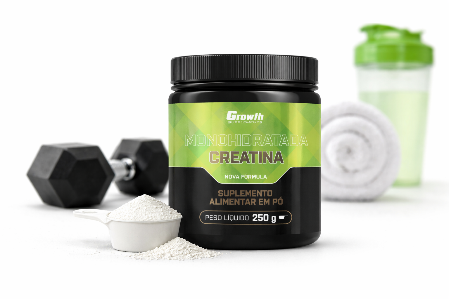 creatina monohidratada growth 250g