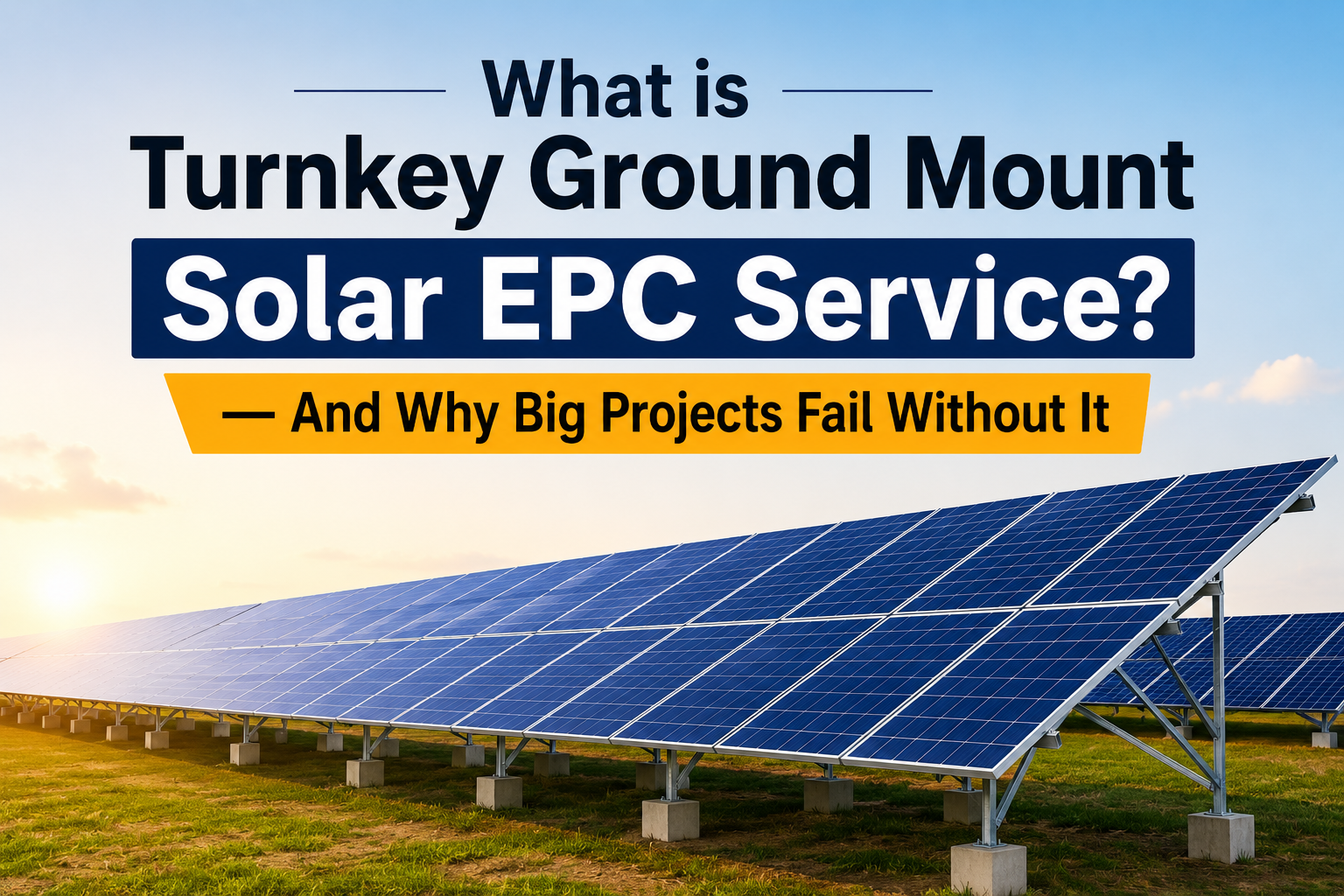 turnkey ground mount solar EPC service