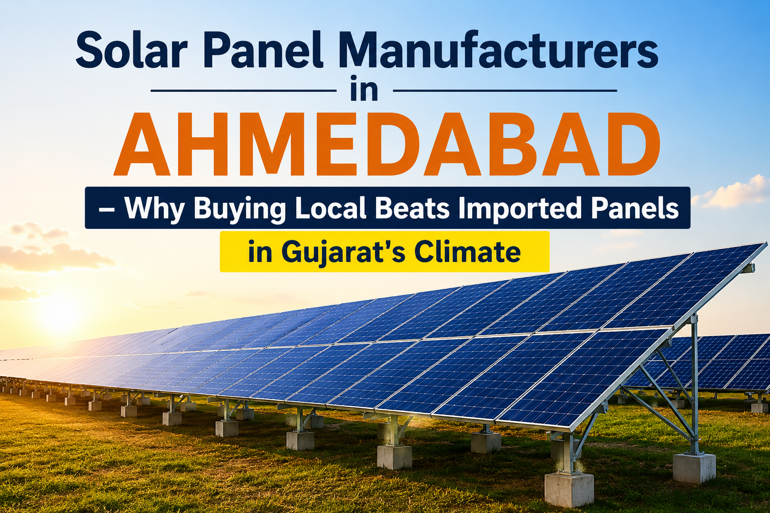 Solar Panel Manufacturers in Ahmedabad — Why Buying Local Beats Imported Panels in Gujarat's Climate