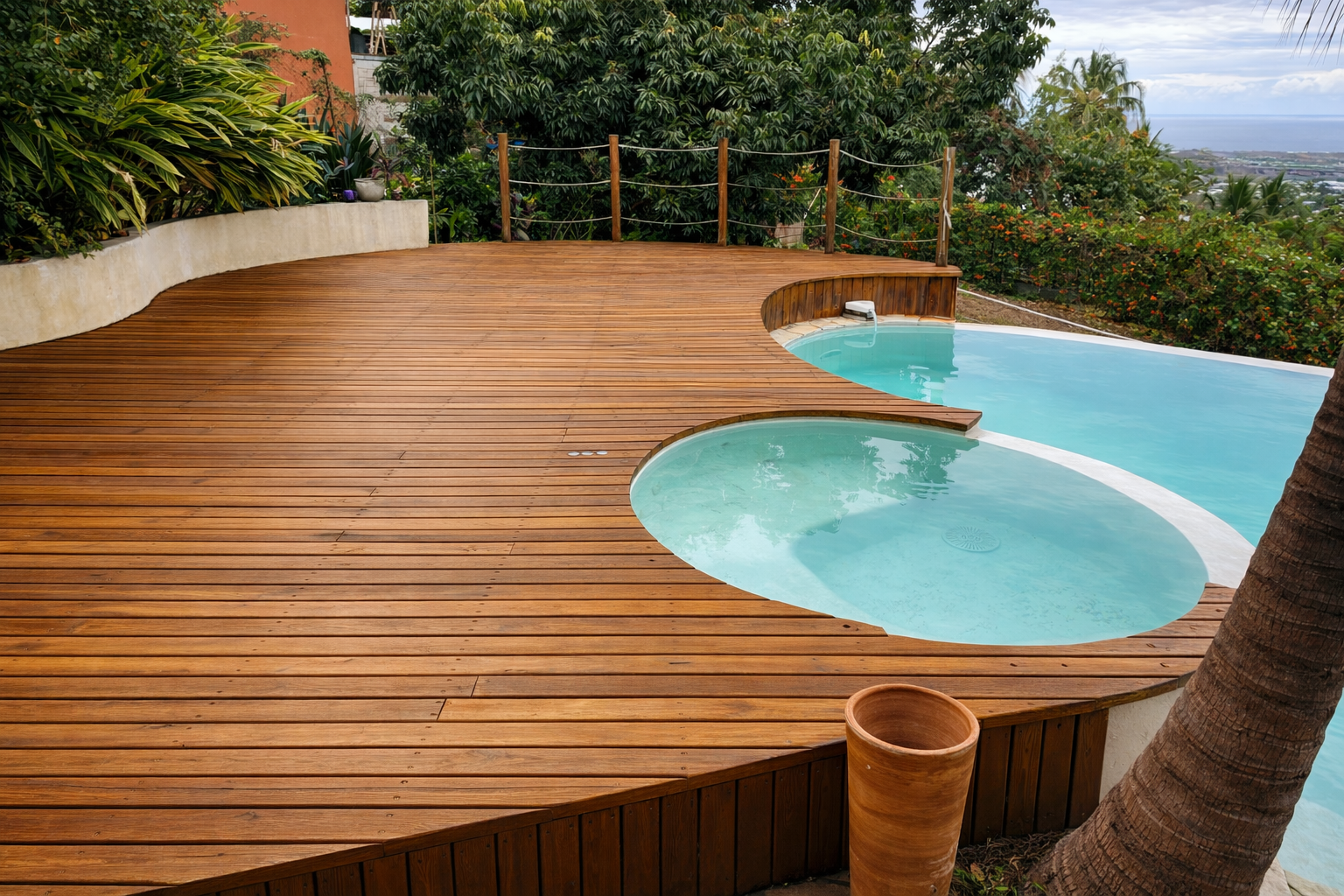rénovation de terrasse bois à La Réunion