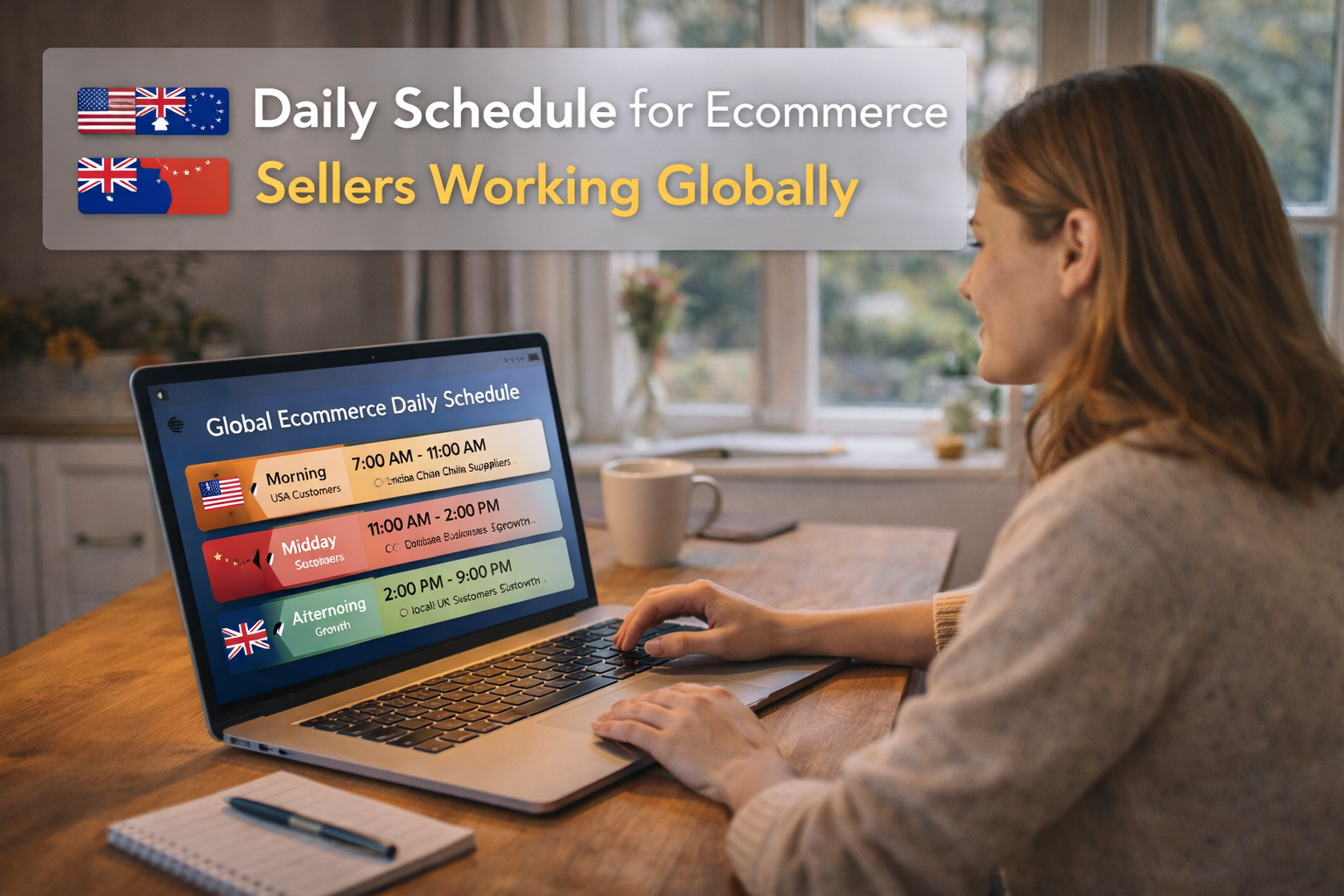 Daily Schedule for Ecommerce Sellers Working Globally_globalsellertime.com