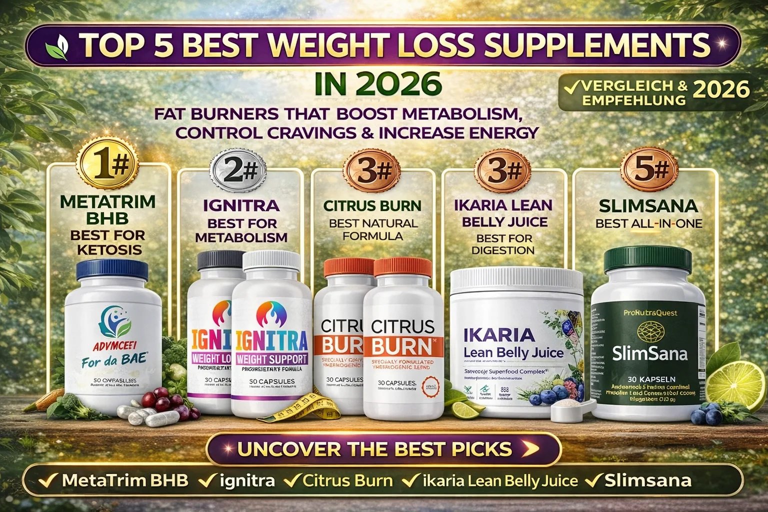 Top 5 Weight Loss Supplements in 2026: Honest Comparison