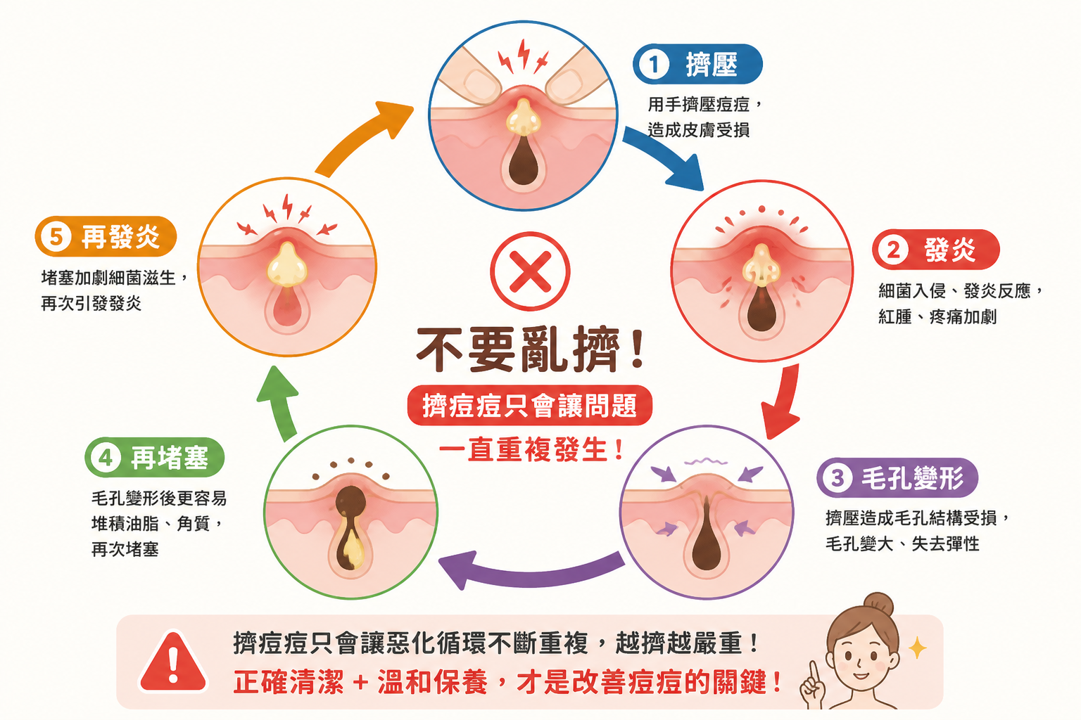 擠壓造成發炎循環圖