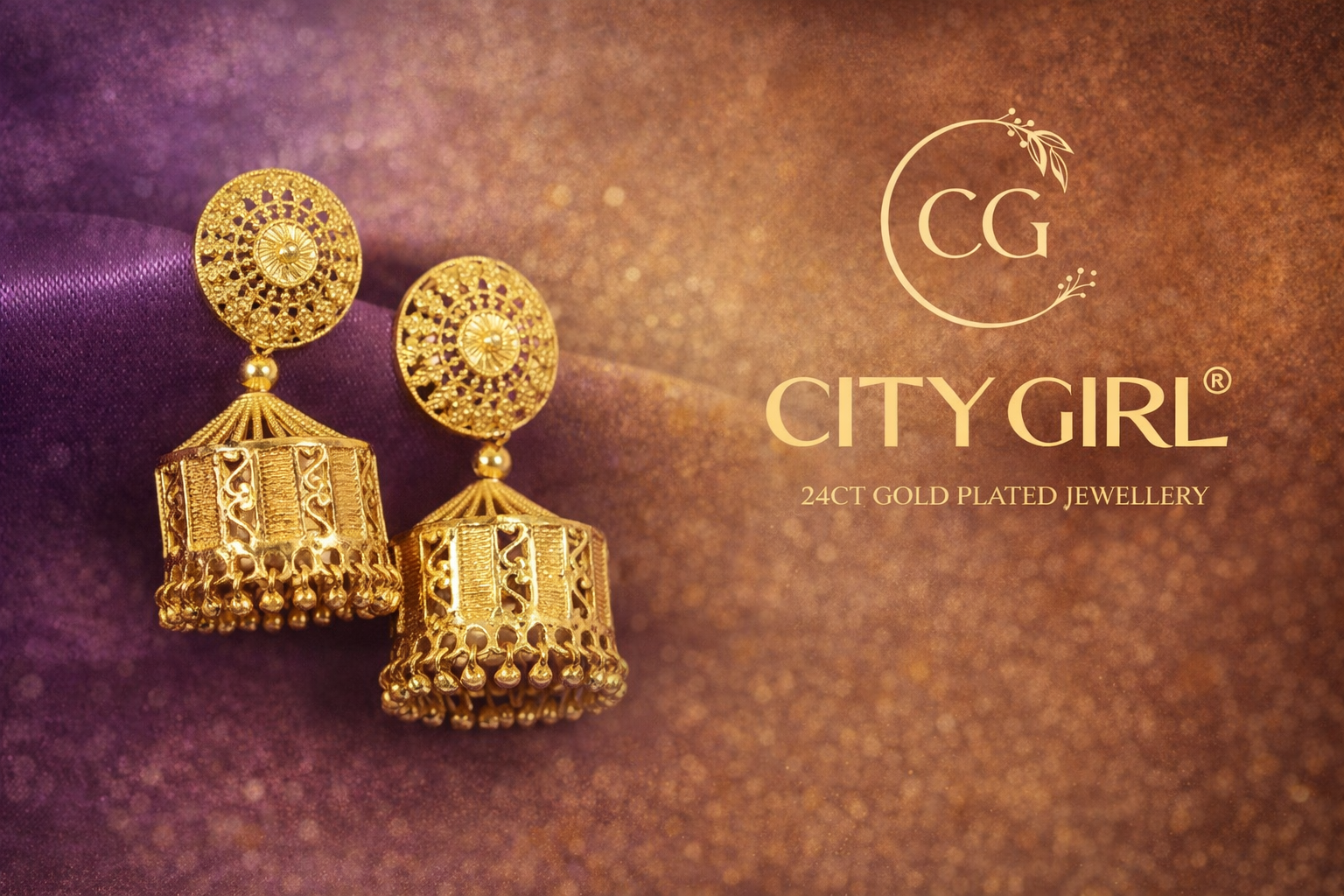 City Girl Jewellery - Best imitation Jwellery - 18 Carat Gold Plated - Party Wear Earrings