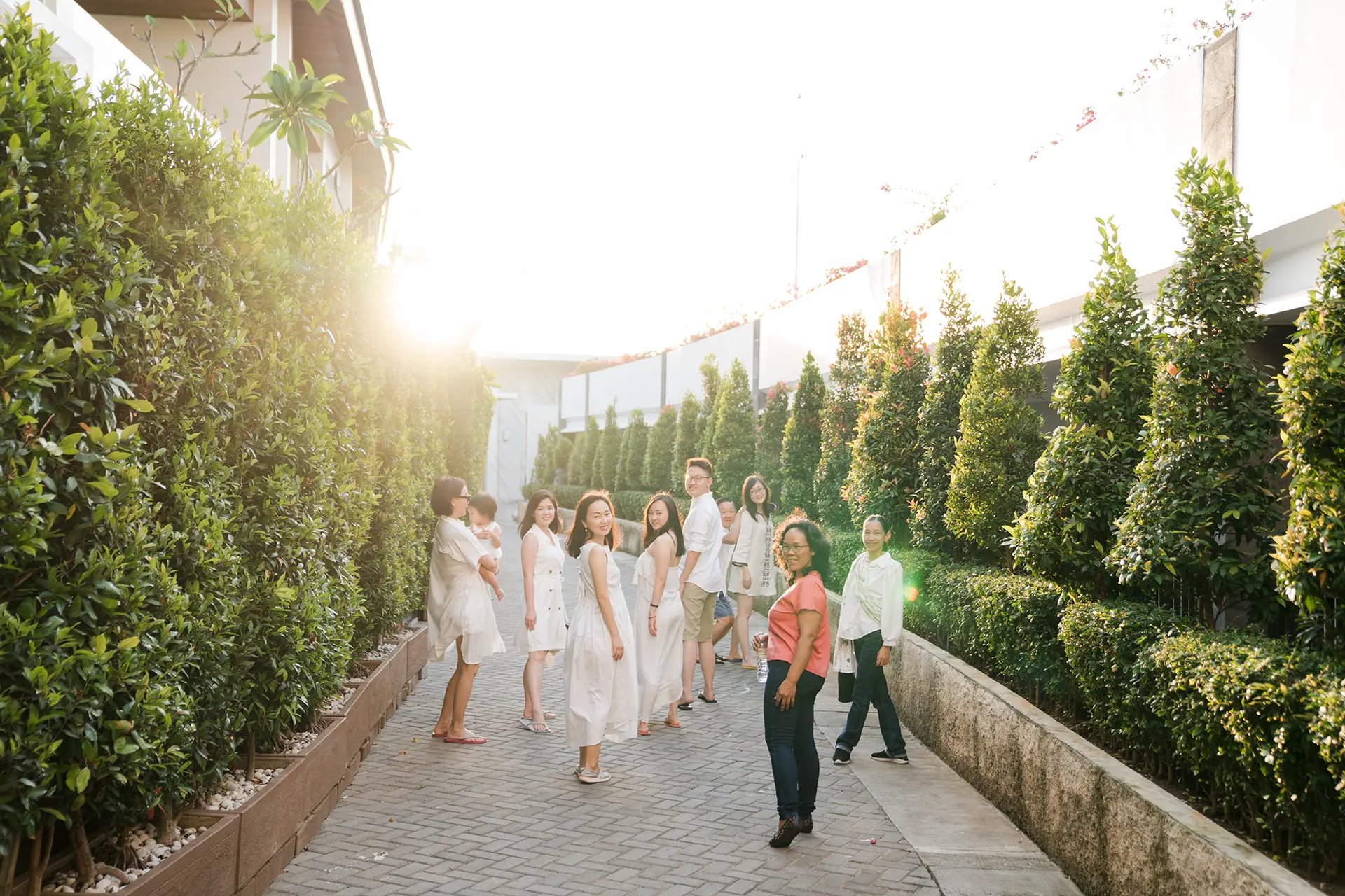 Stefy family walking together at Renaissance Uluwatu Bali