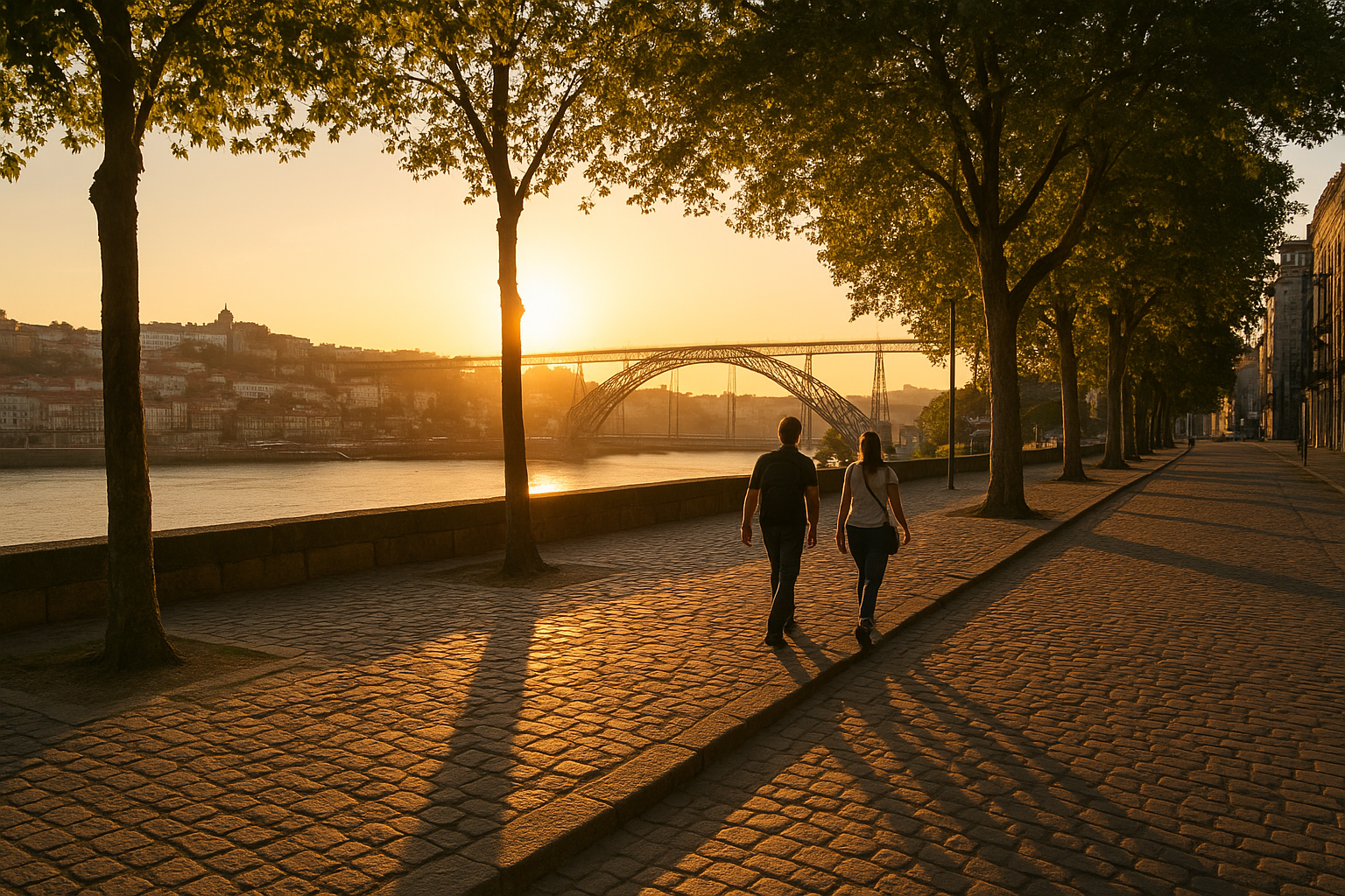 caminhada no porto