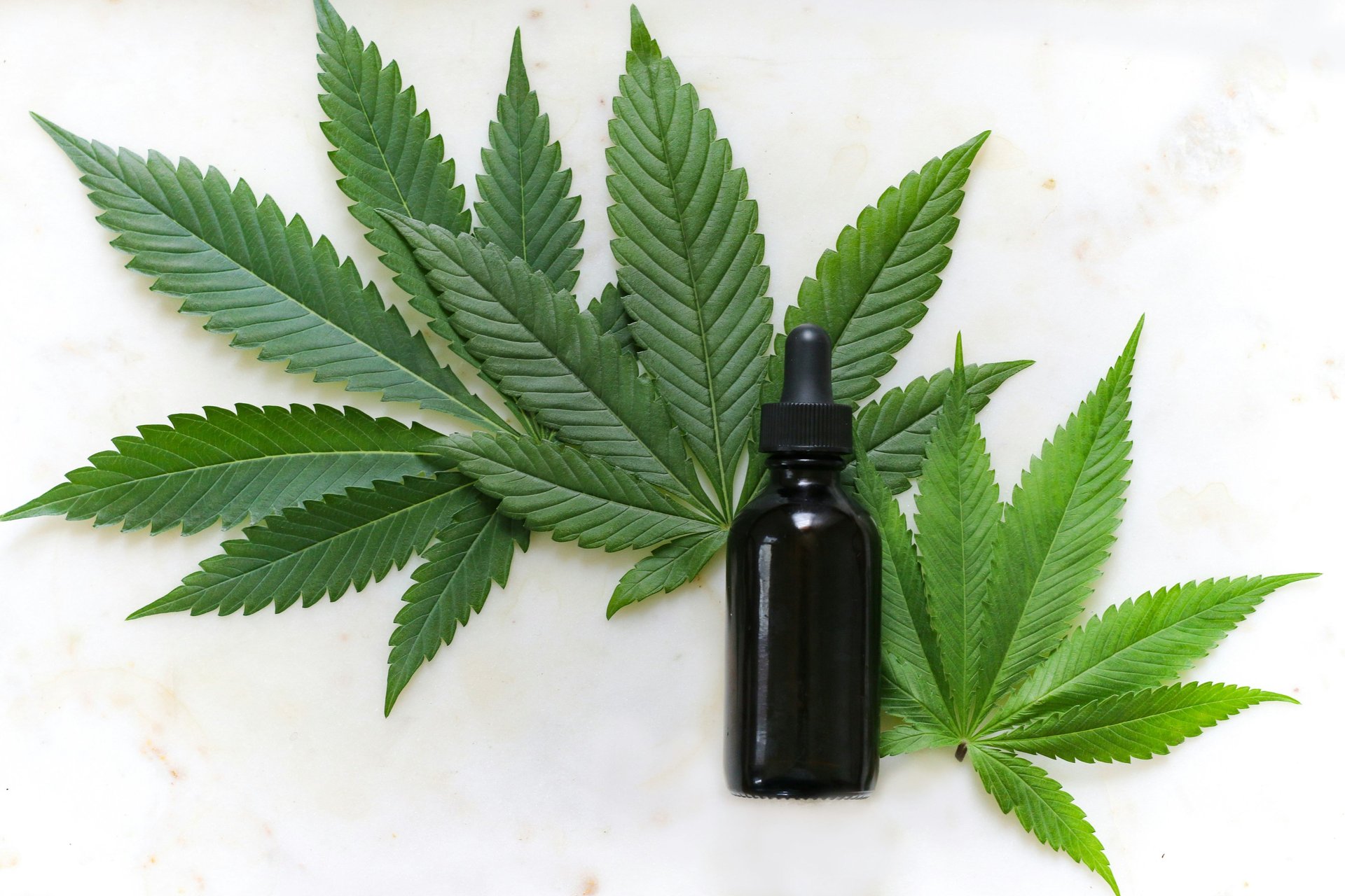 Frasco de CBD - derivado medicinal do cannabis