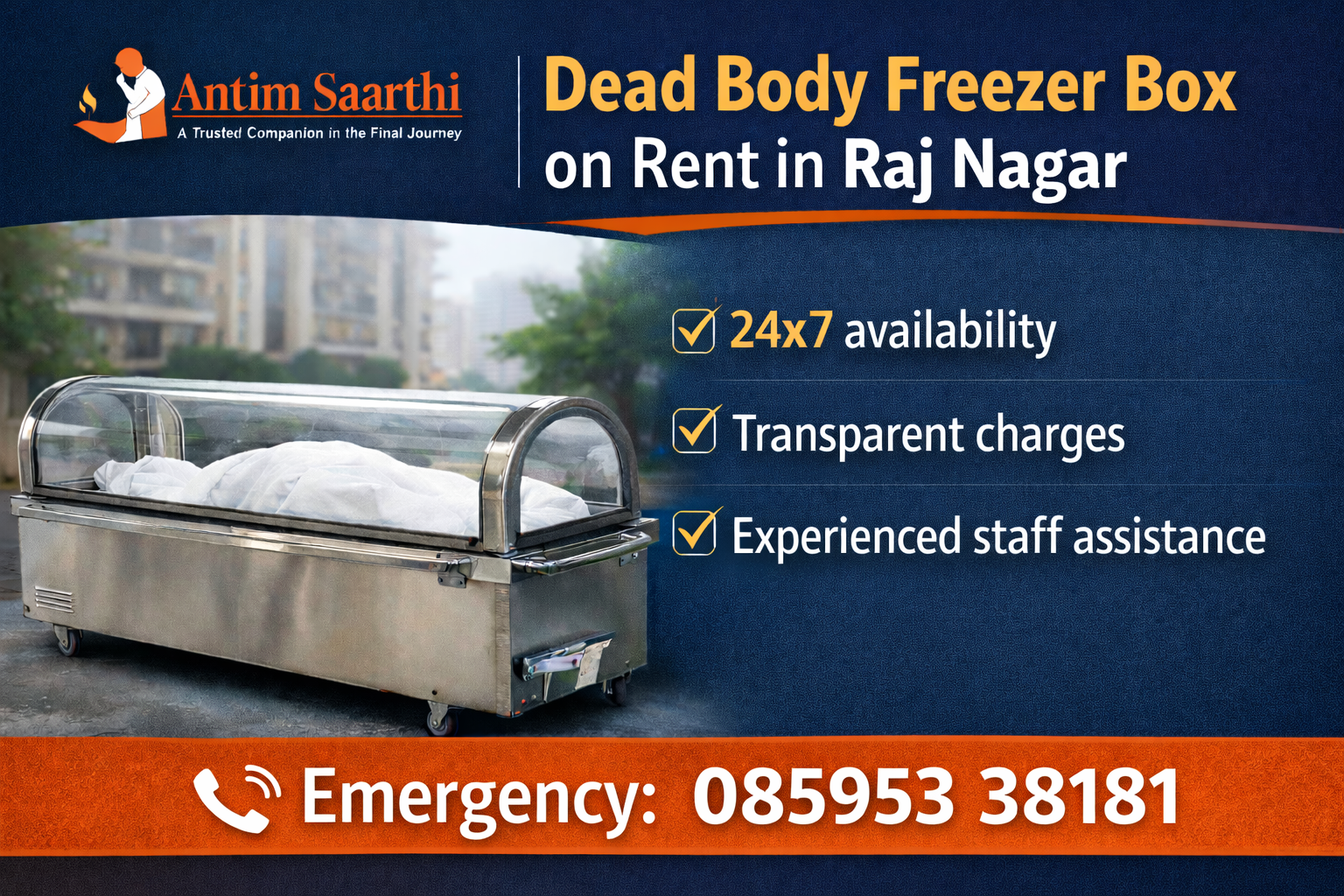 Dead Body Freezer Box on Rent in Raj Nagar