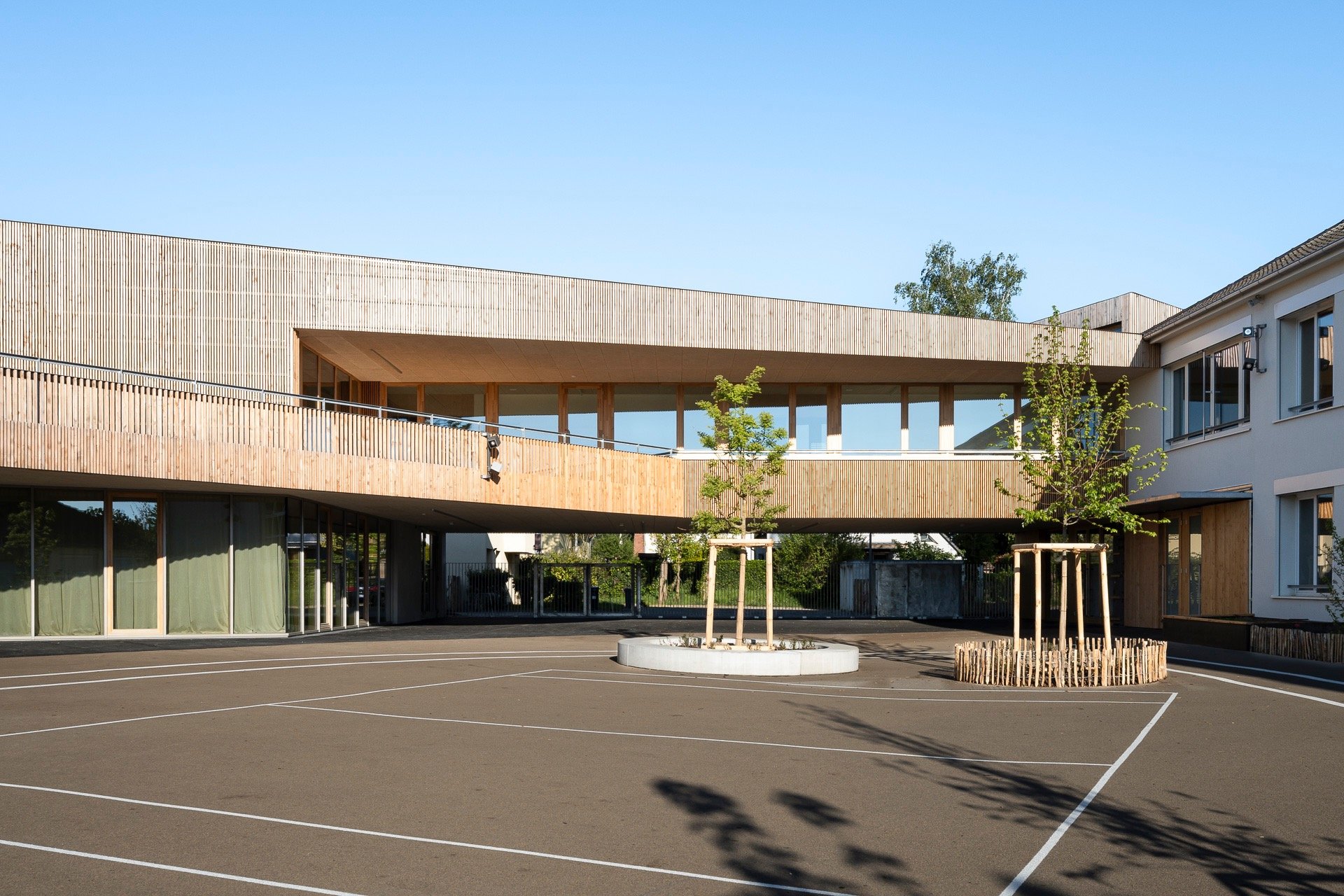 vue de la façade principale de l'extension