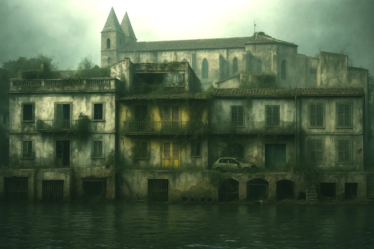 a building with a car parked in front of it es riueto, portocolom