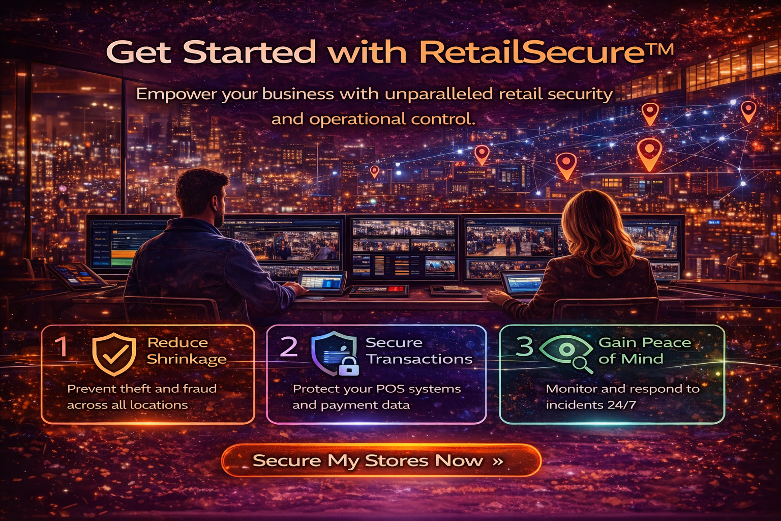 CrawlTech - retail security command center with centralized store management and protection
