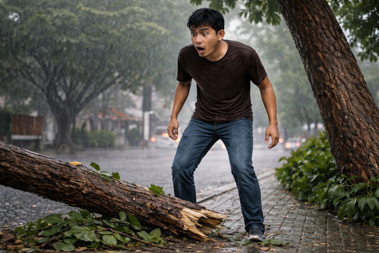 Bahaya berteduh di bawah pohon saat hujan deras