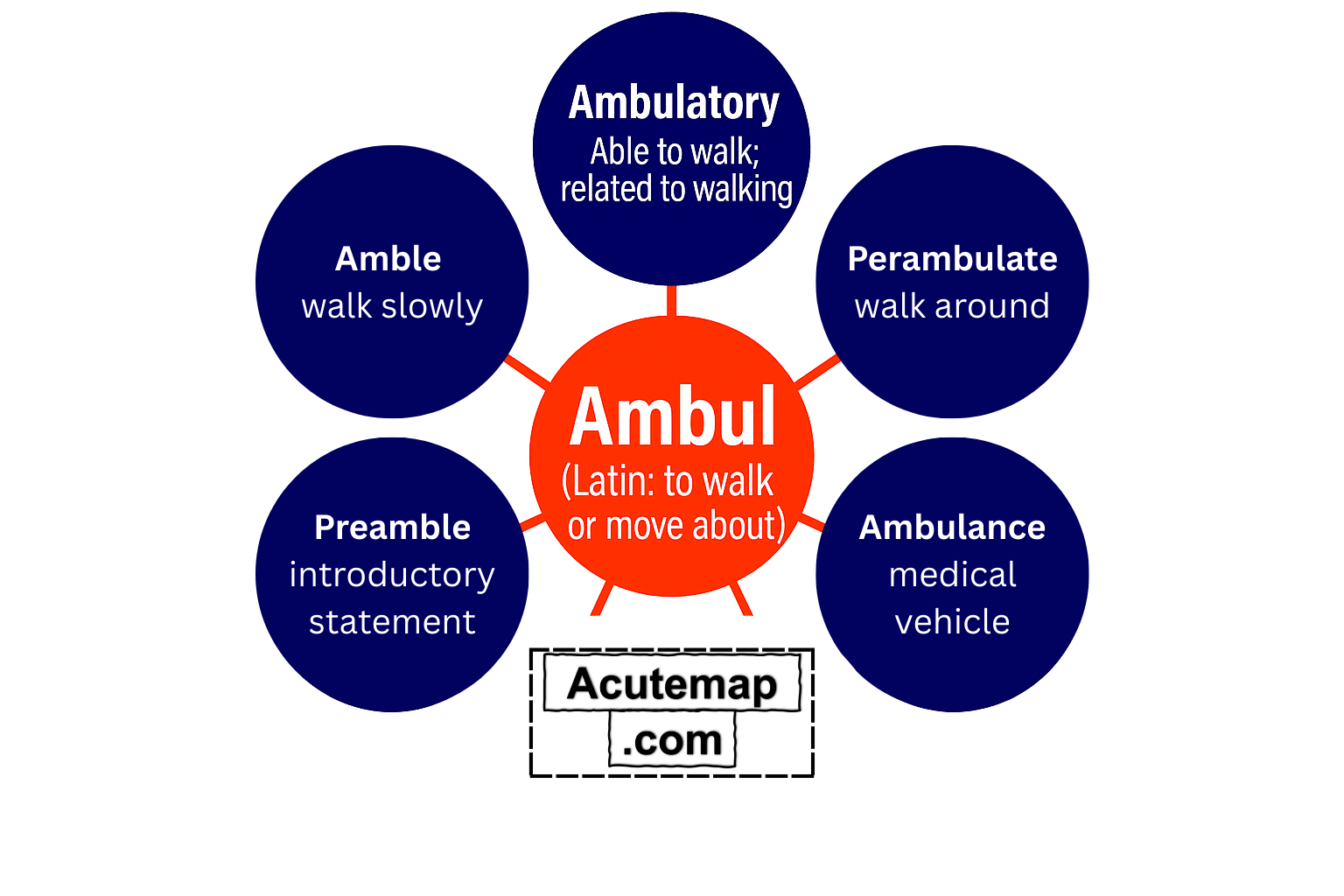 Root word Ambul, Vocabulary for SSC, UPSC