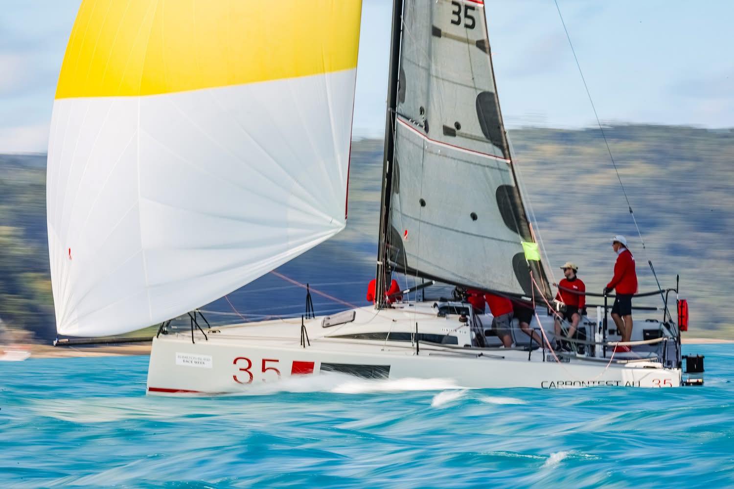 The CarbonTest ambassador yacht in action