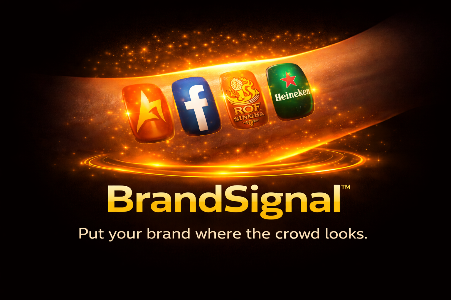 Brand Signal visual showing social touchpoints used to increase brand visibility in venues