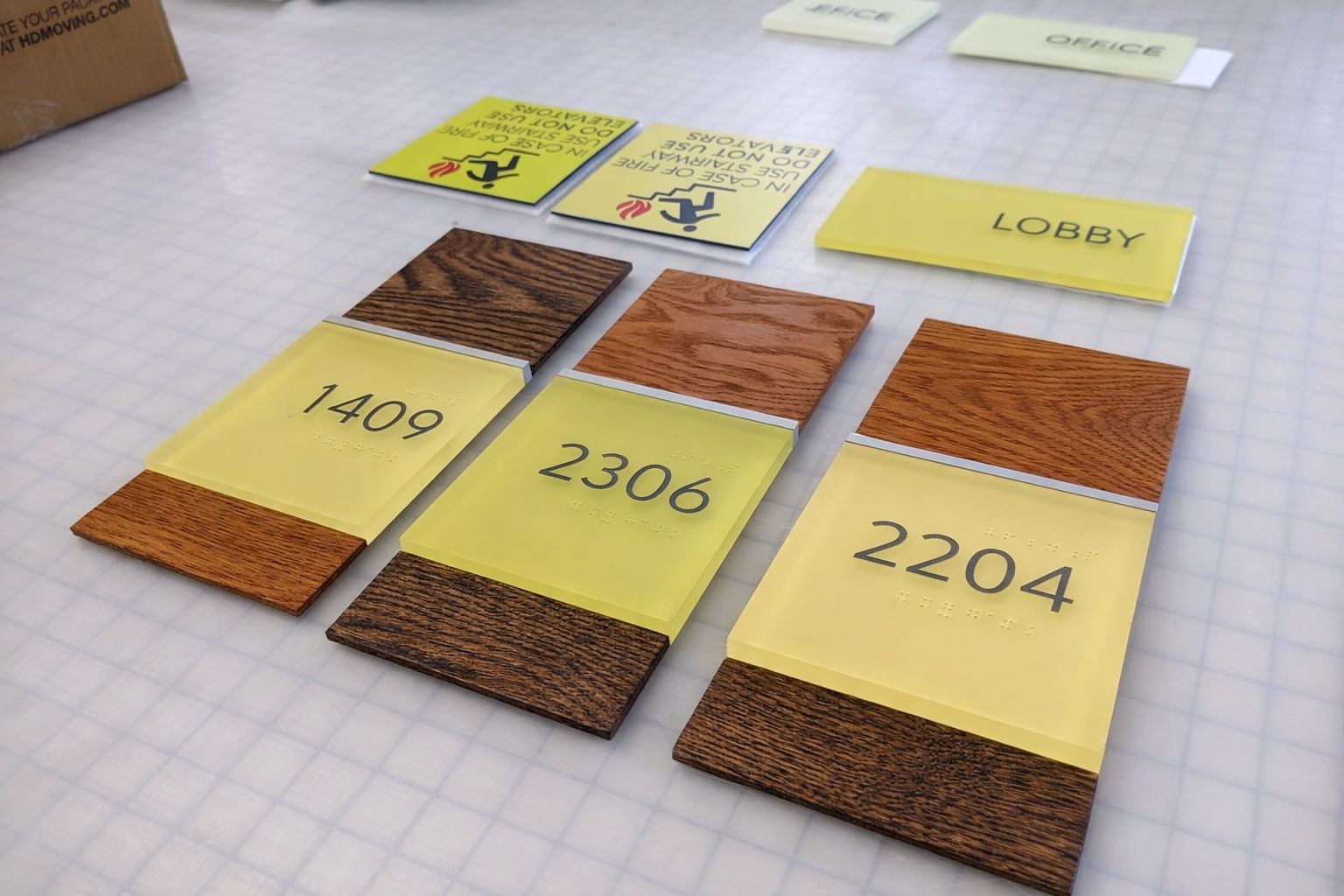 ADA braille architectural signage fabrication for commercial buildings