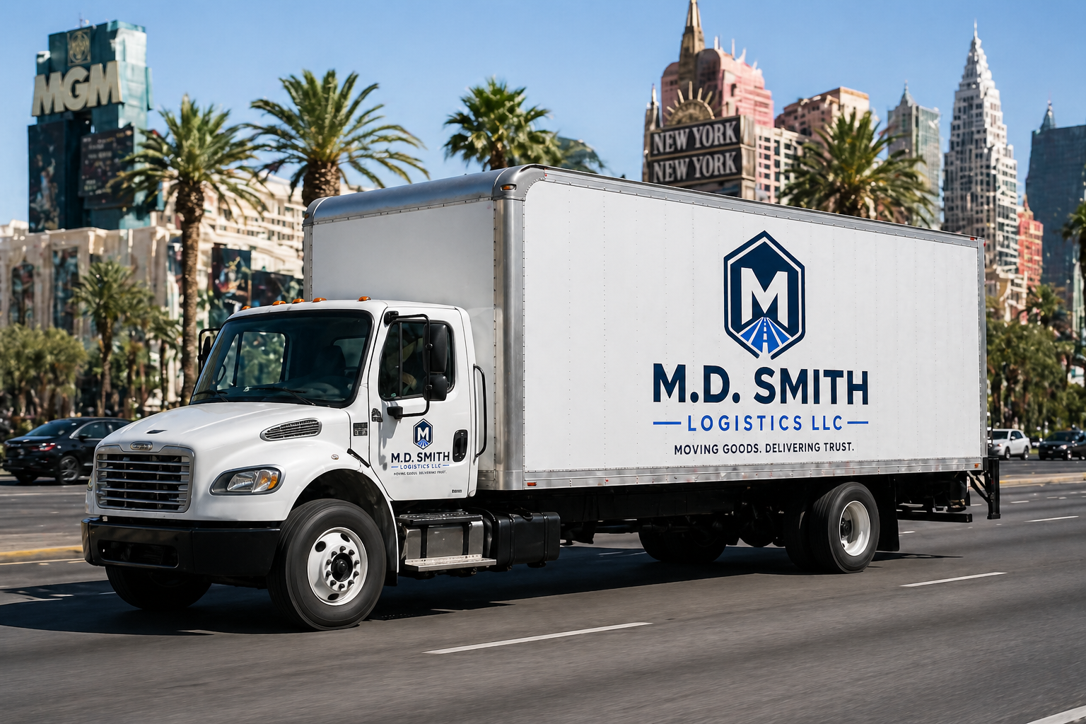 M.D. Smith Logistics 26-foot box truck in Las Vegas