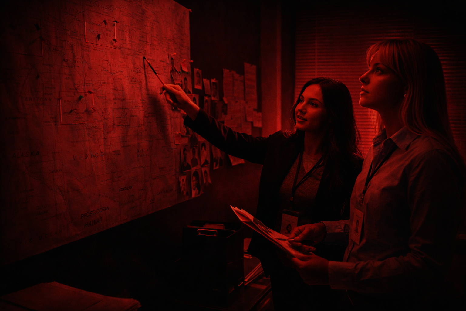 Dos chicas investigando