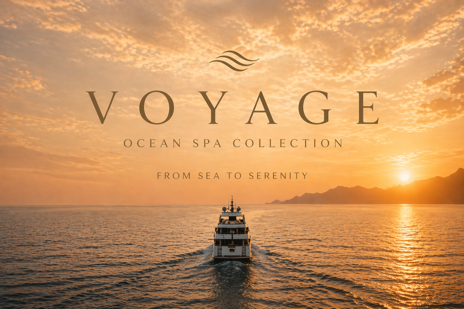 Luxury ocean spa experience at sunset