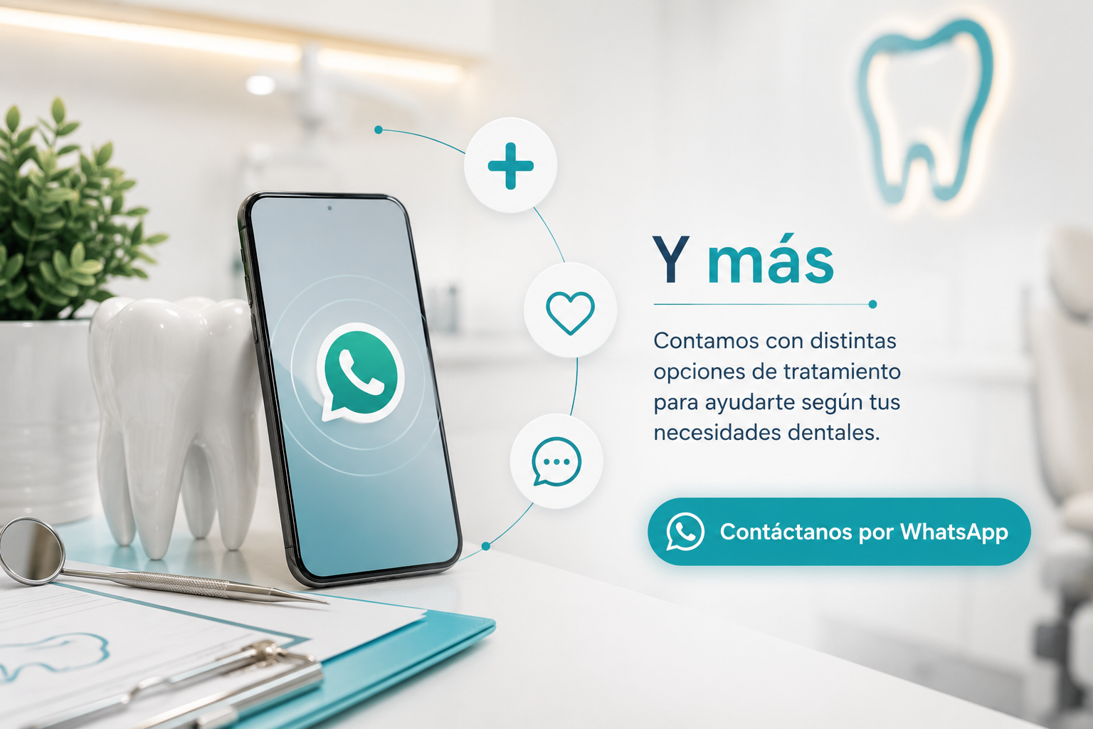 Contacto por WhatsApp de Klinik Dent para recibir información sobre tratamientos dentales y agendar una valoración.