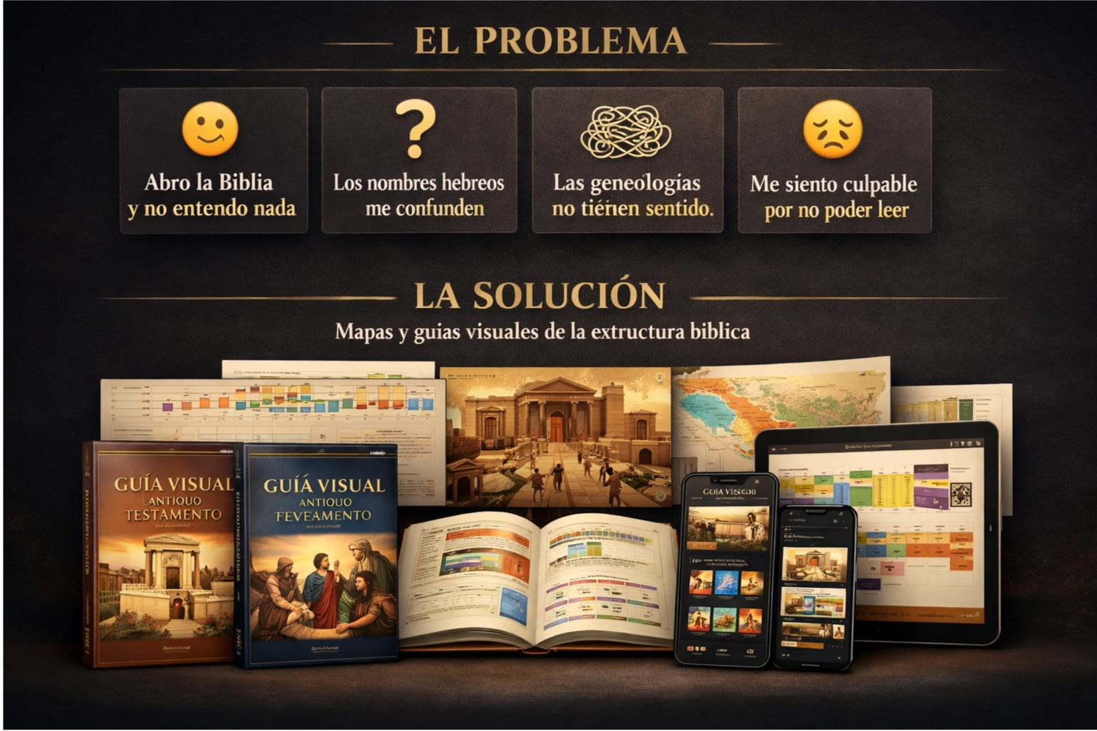 Guía Visual del Antiguo Testamento con mapas y cronologías para estudiar la Biblia de forma estructurada.