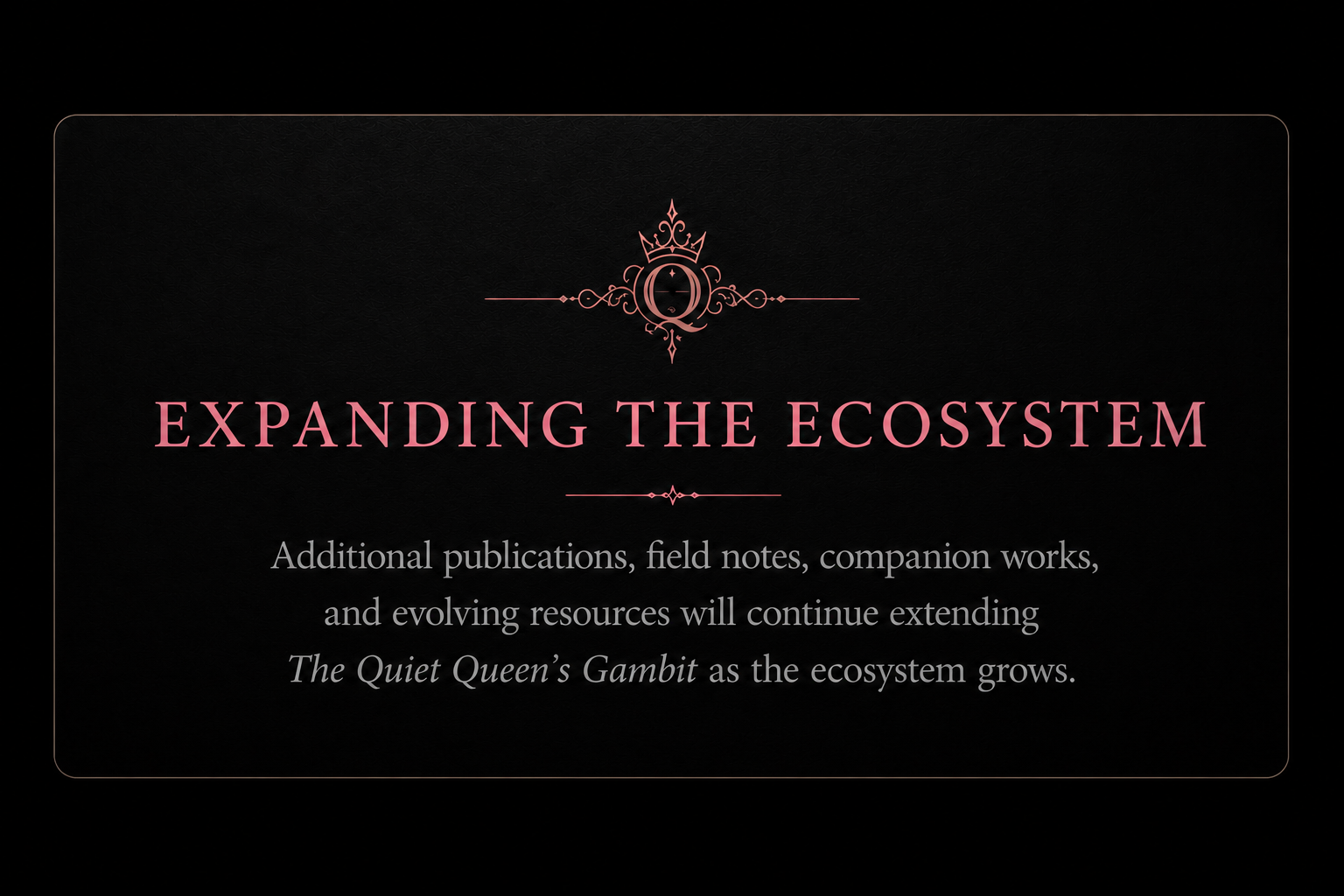 EXPANDING QQG ECOSYSTEM