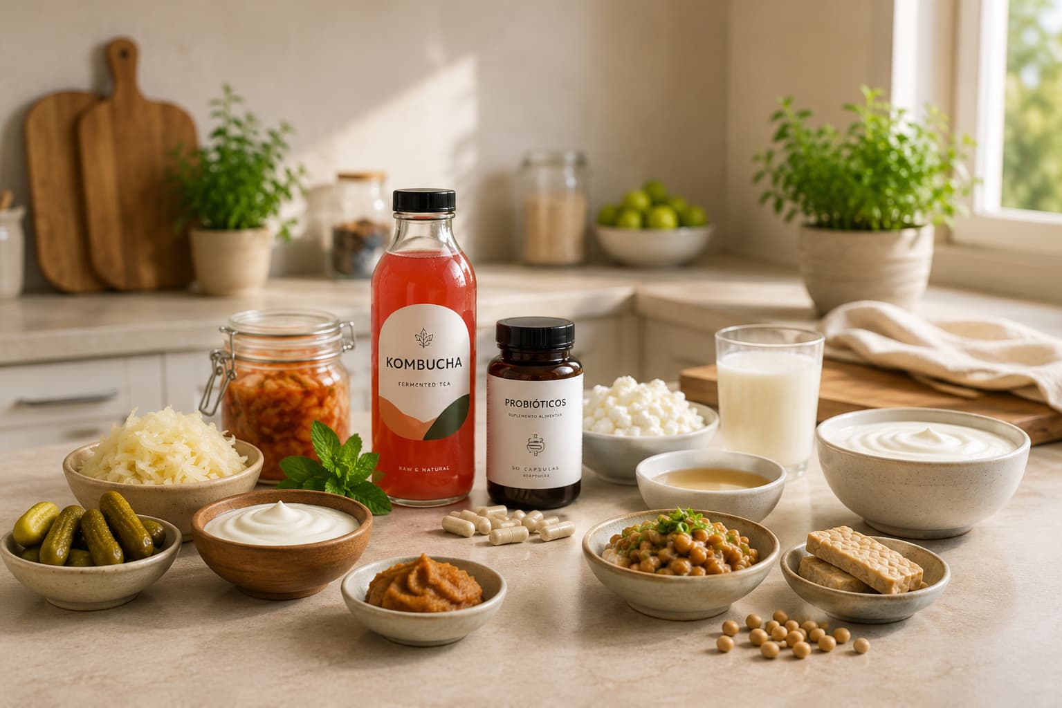 Probióticos e alimentos fermentados naturais