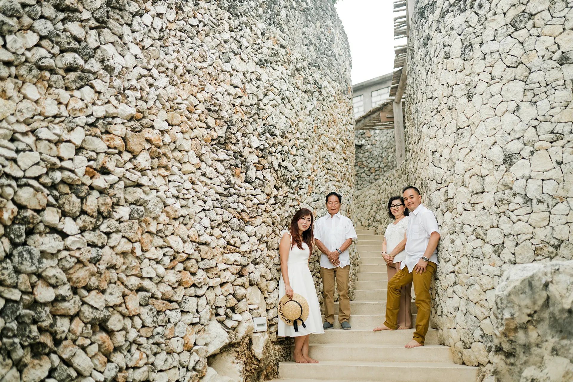 Selly family portrait at Karma Kandara villa in Uluwatu Bali  