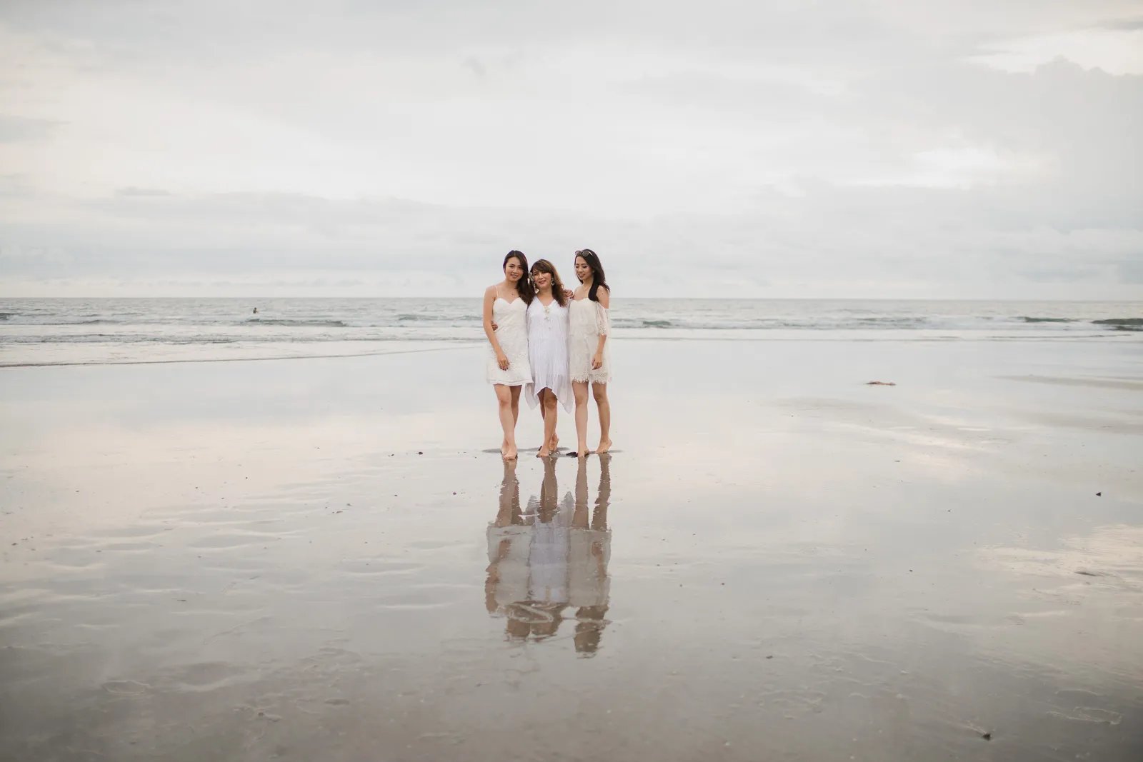 Janice family portrait on the beach at Indigo Seminyak Bali during a relaxed family session