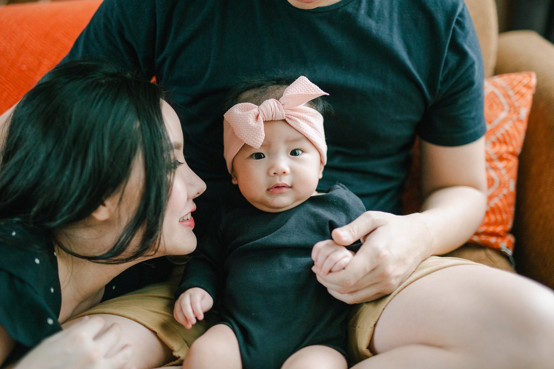Baby portrait indoor during a family photography session at a private villa in Ubud Bali.