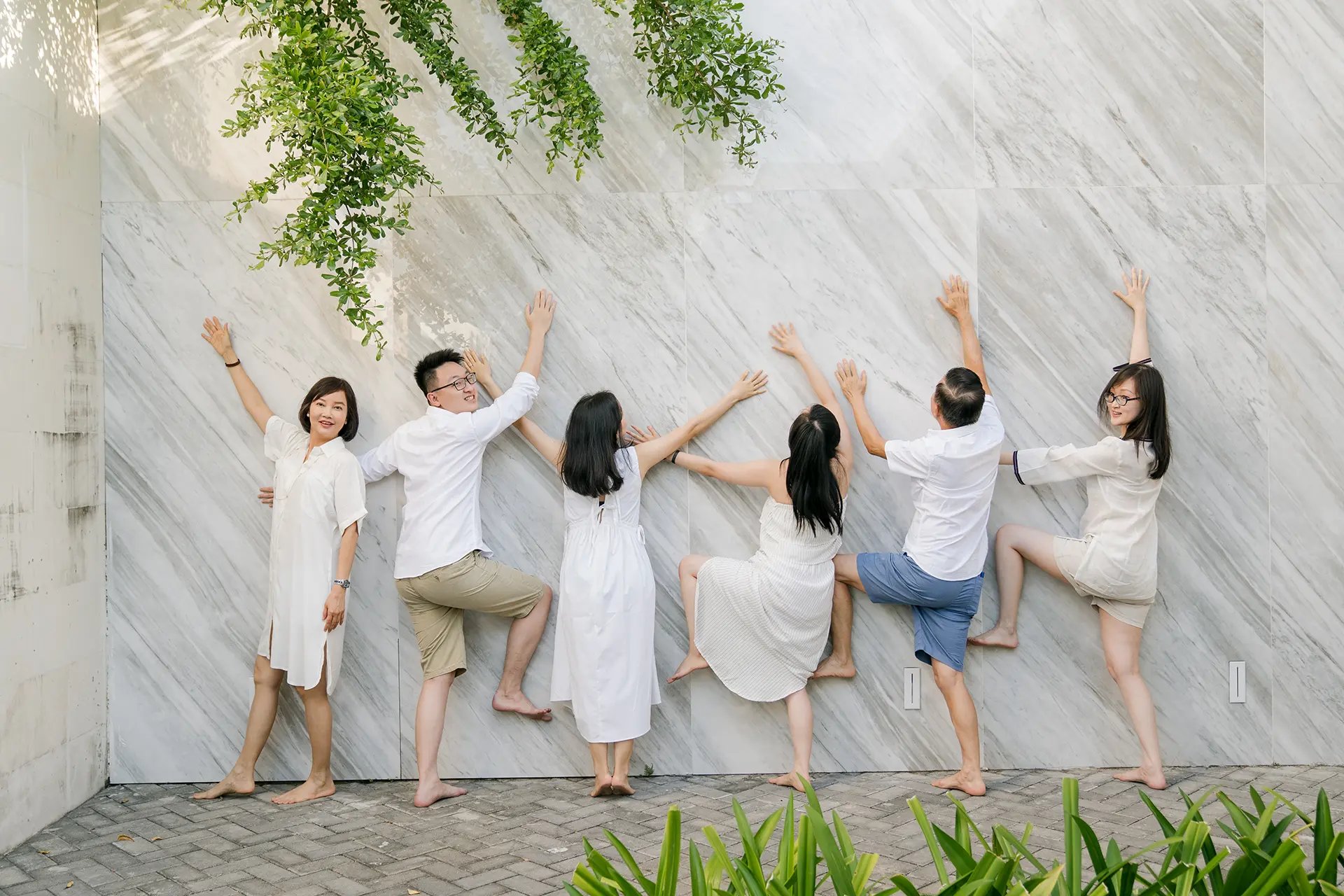 Stefy family sharing a playful moment at Renaissance Uluwatu Bali