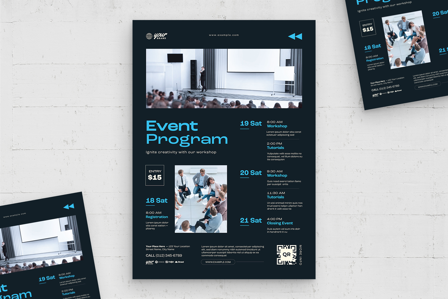 Custom printed agenda for events