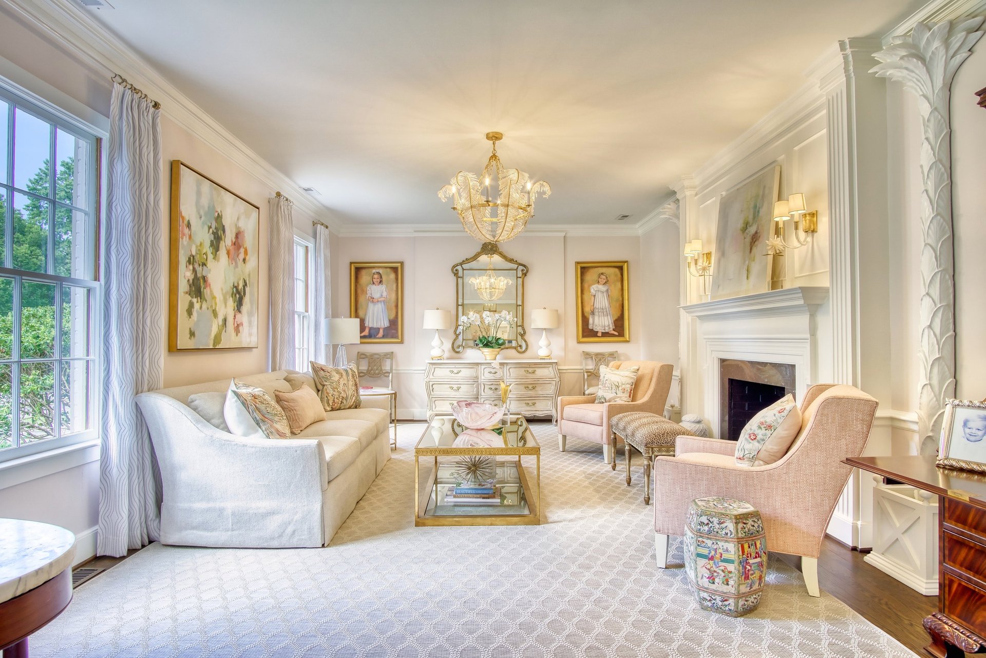 High-quality interior photo of a modern living room in Greensboro, NC, captured by Carolina Capture.