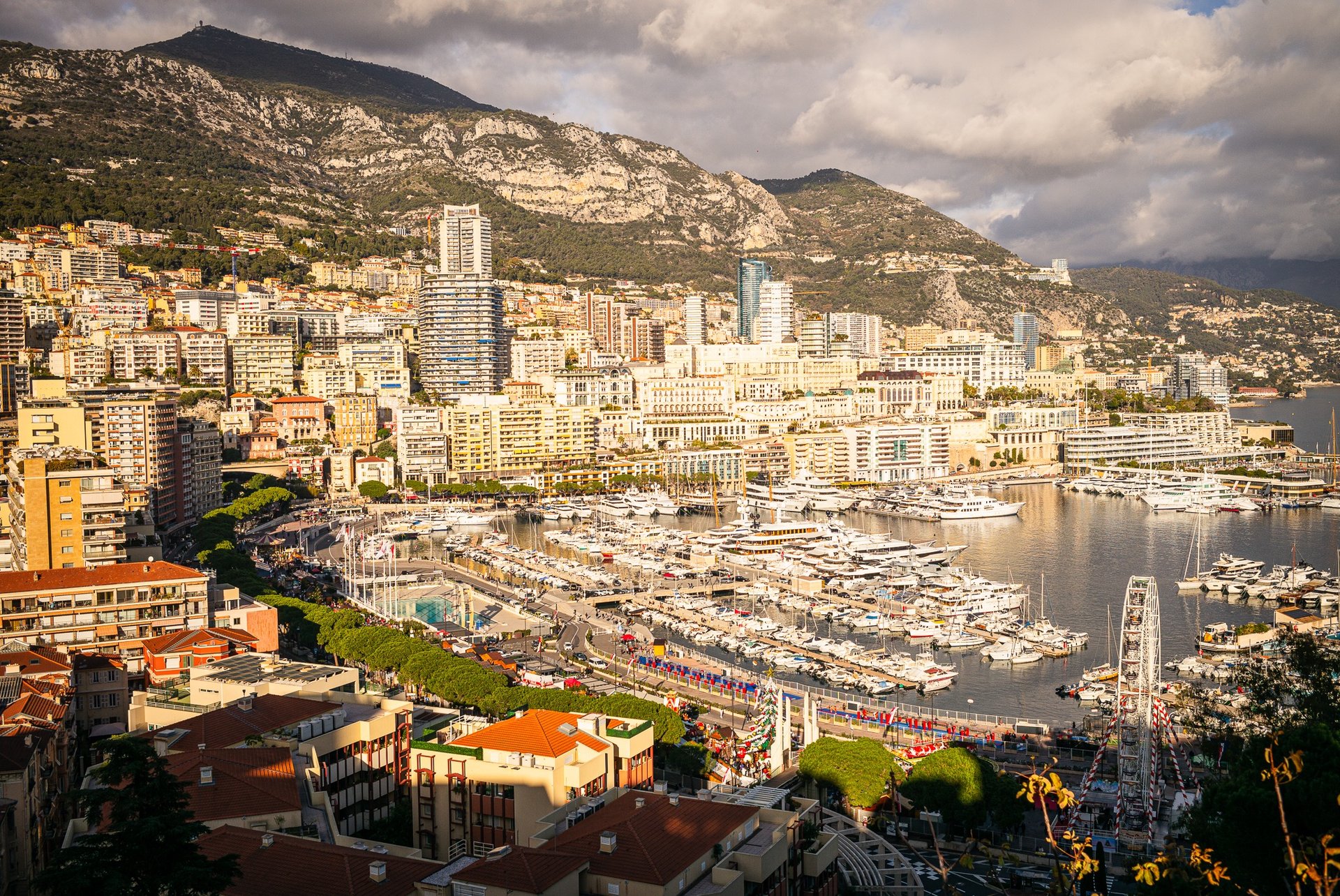 View of Grand Prix of Monaco circuit (partial) from the Prince's Palace of Monaco.