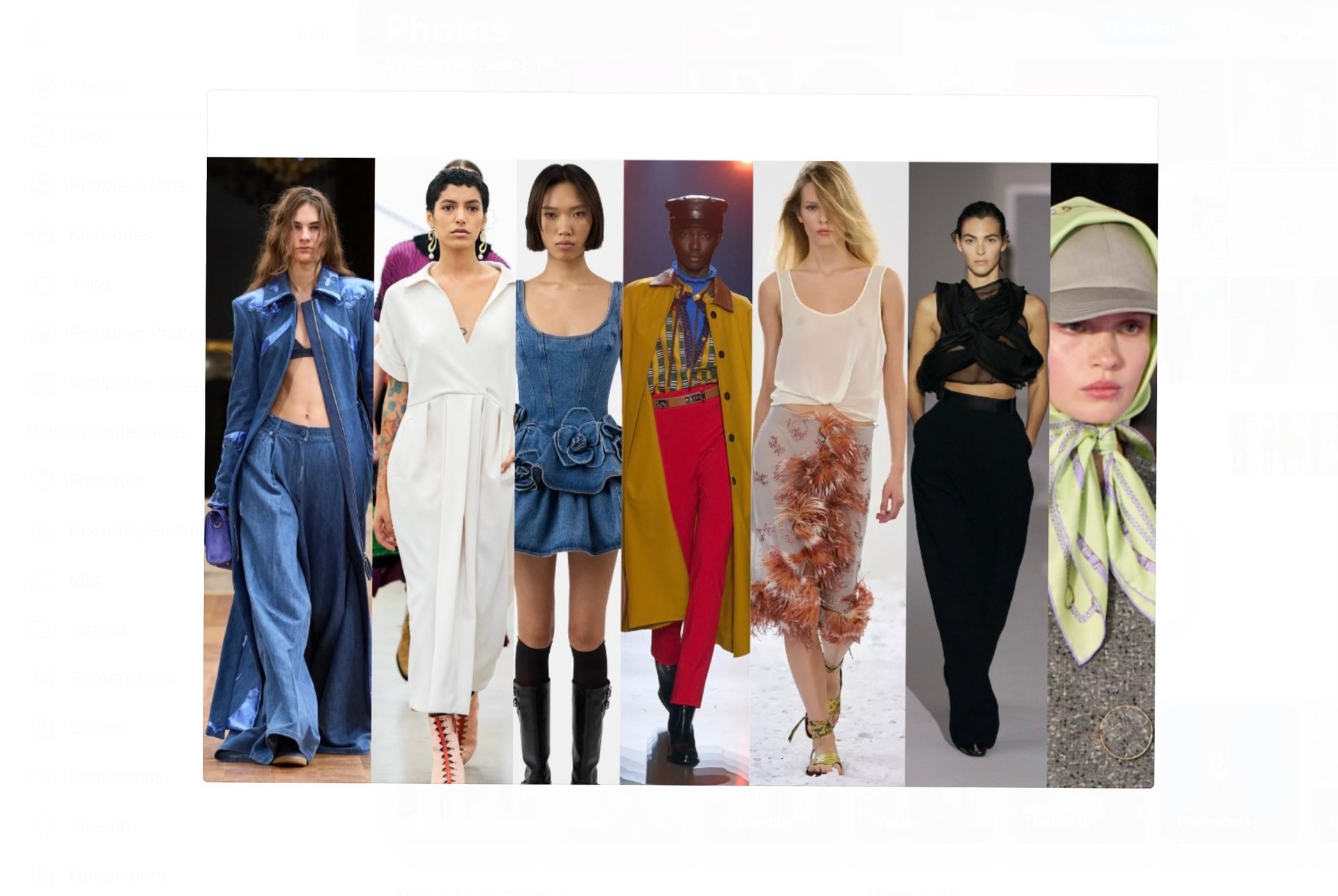 collage of runway models 