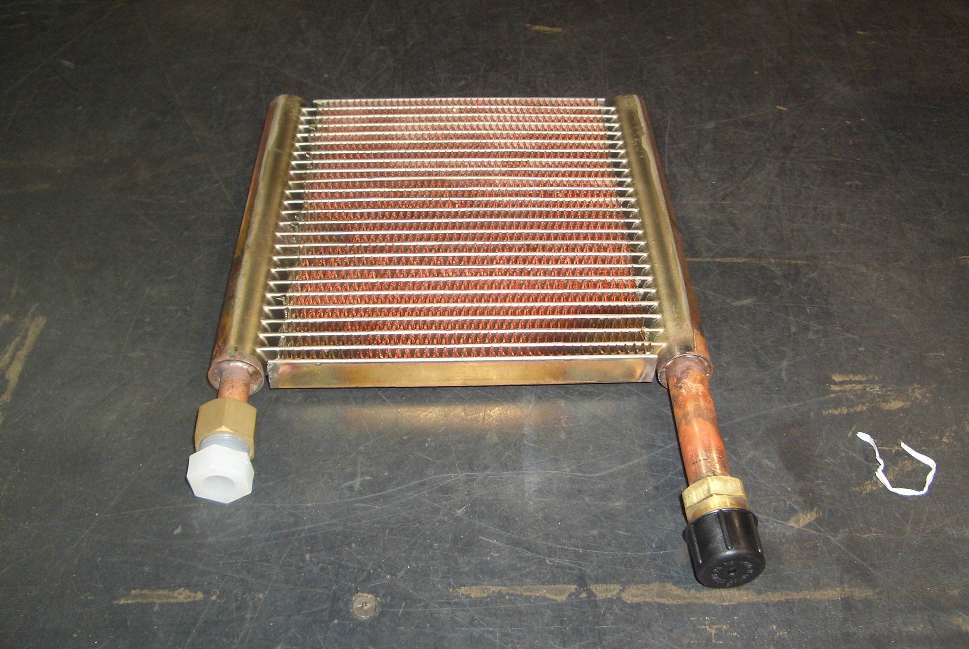 Extruded Copper microchannel tube evaporator brazed in a CAB furnace