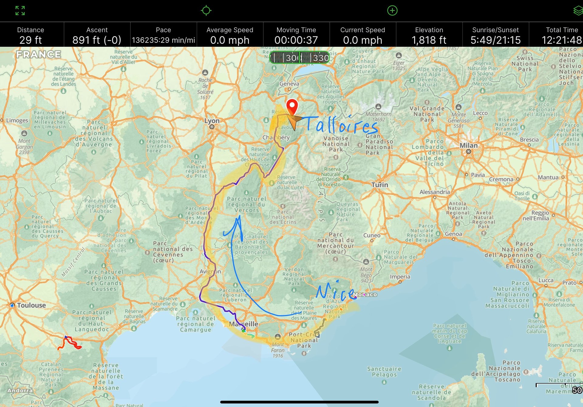Travel from Nice to Talloires France