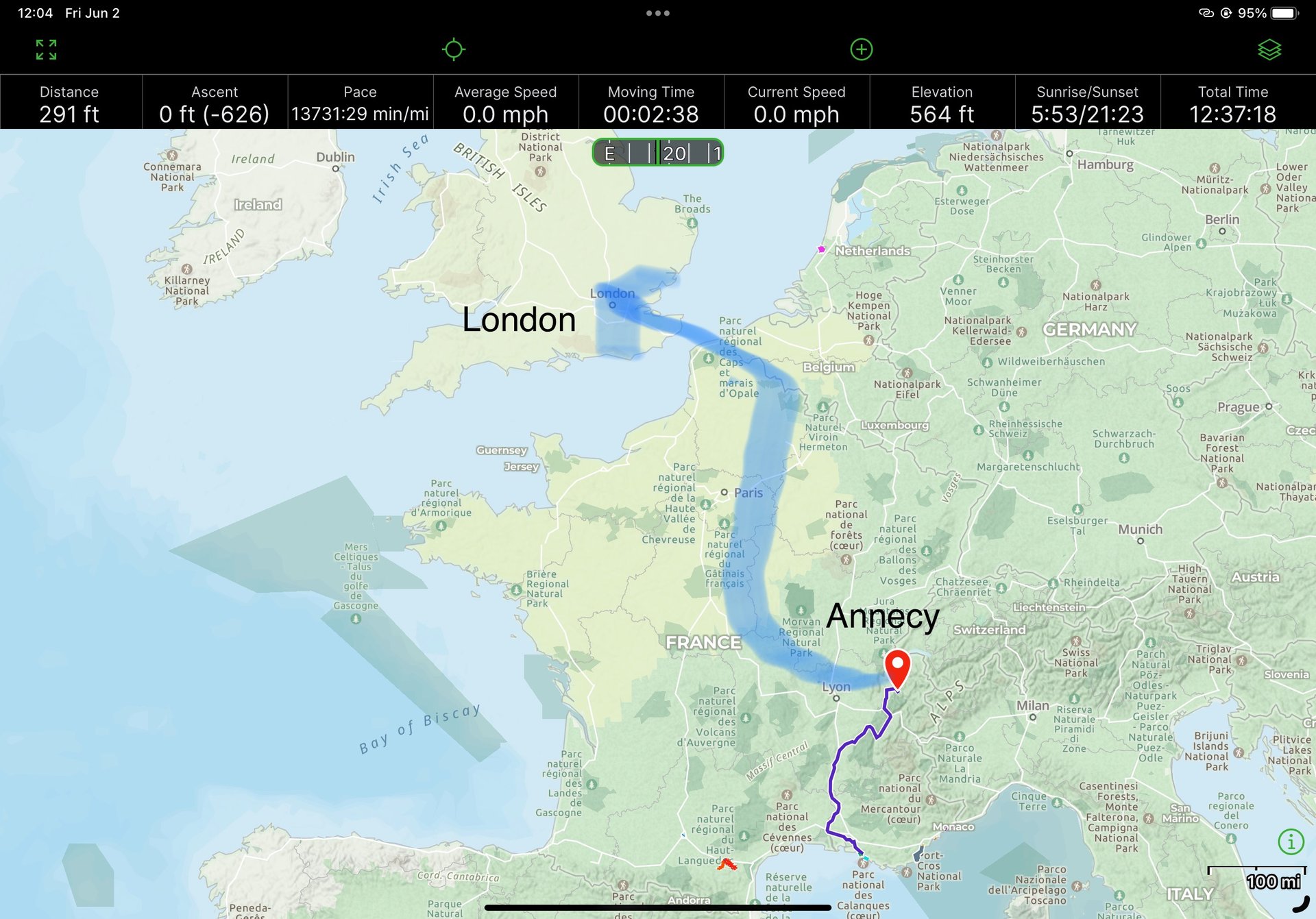 Annecy to London