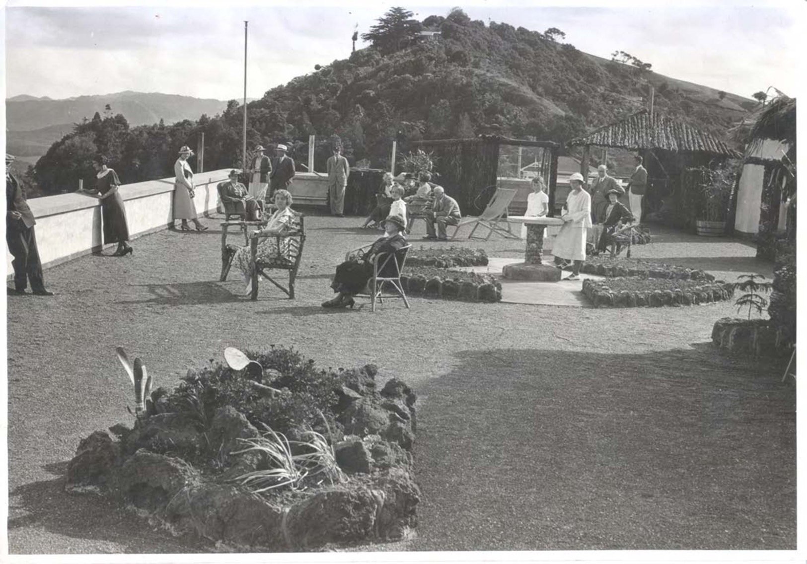 Titirangi Hotel rooftop garden.