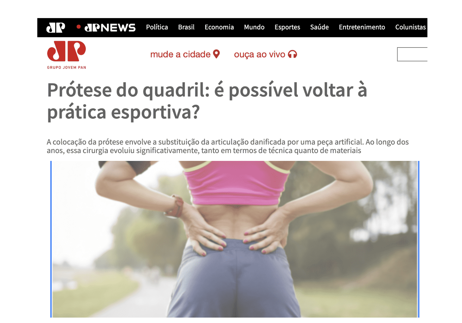 Materia dr thiago s busato jovem pan protese do quadril