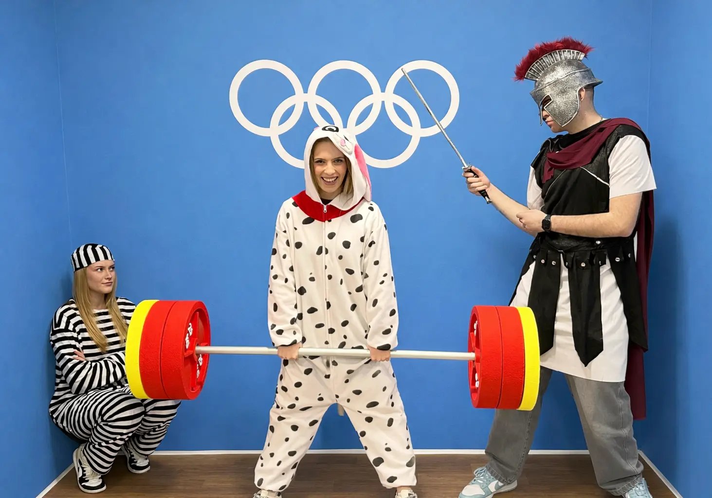 People taking fun photos inside Selfie Experience Split, one of the most unique attractions in Split.