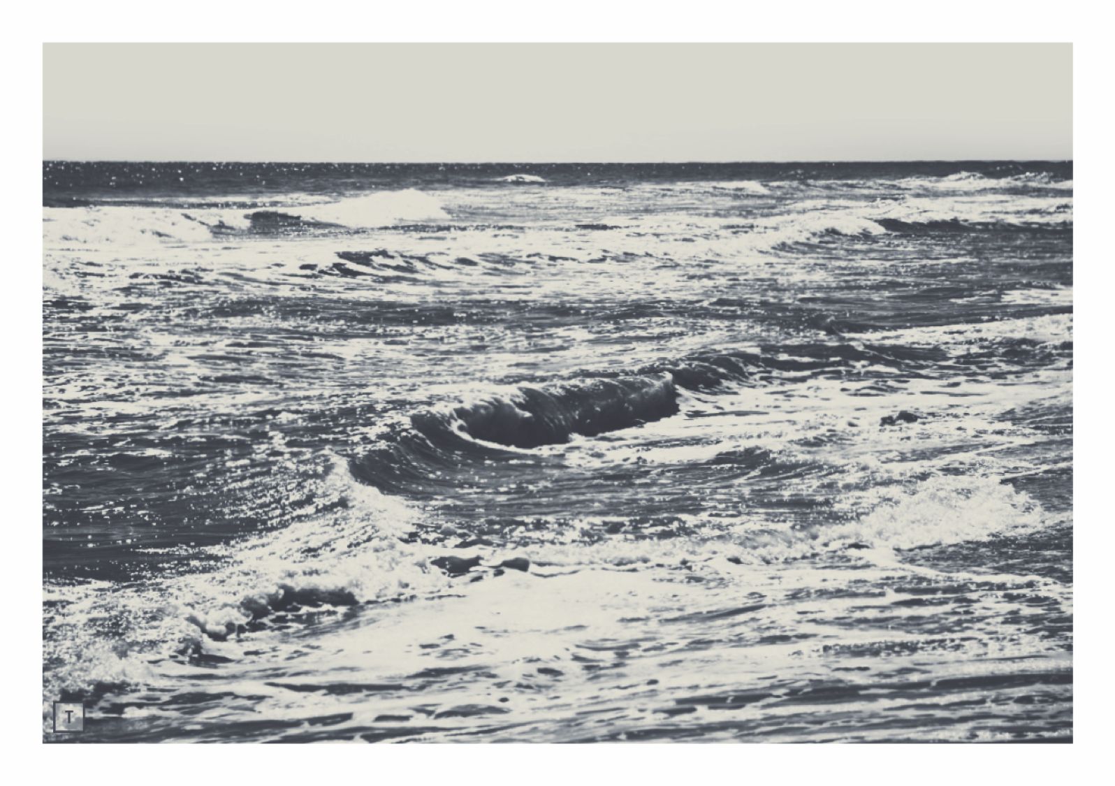 Trauerkarte mit Ozean und Horizont und weitem Blick